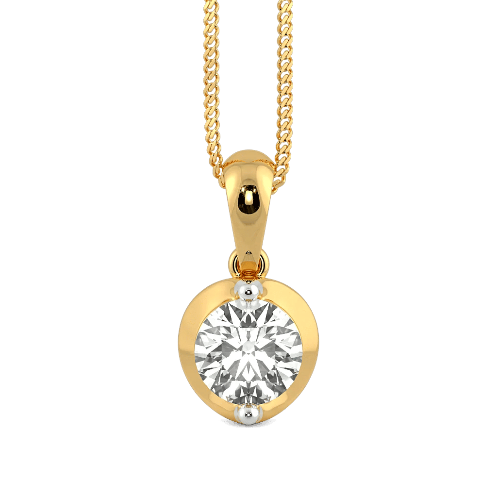 Crescent Solitaire Pendant 2