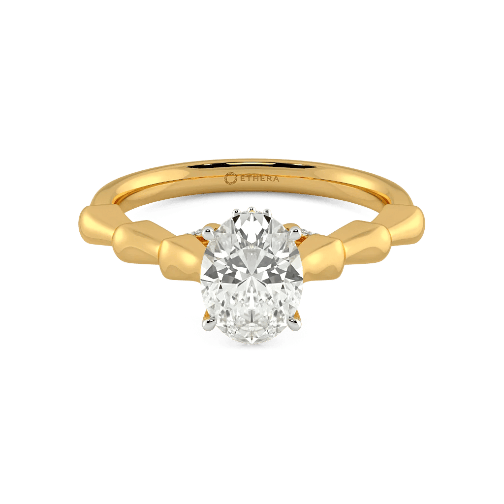 Grooved Brilliance Solitaire Ring 4