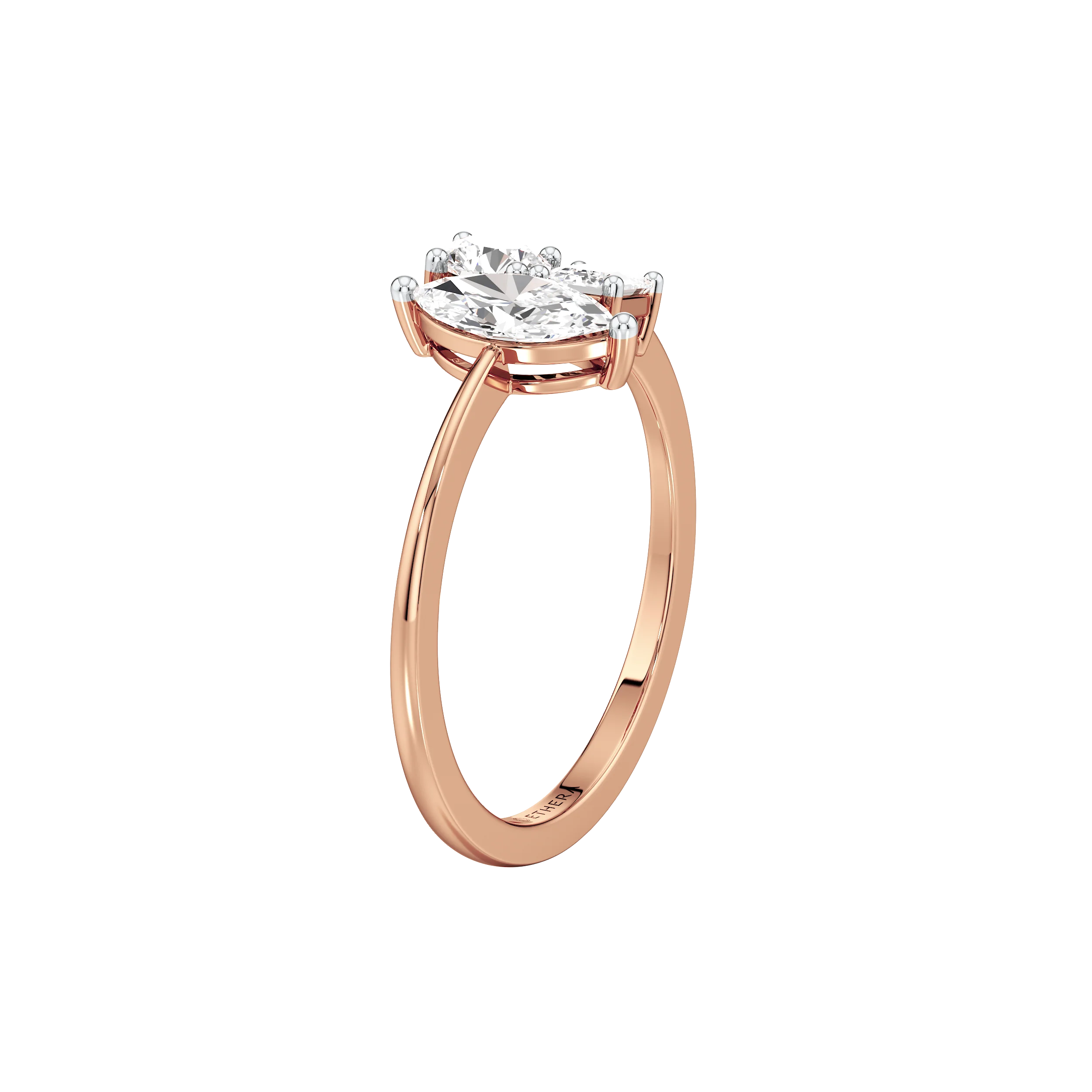Crown Oval Solitaire Ring 14