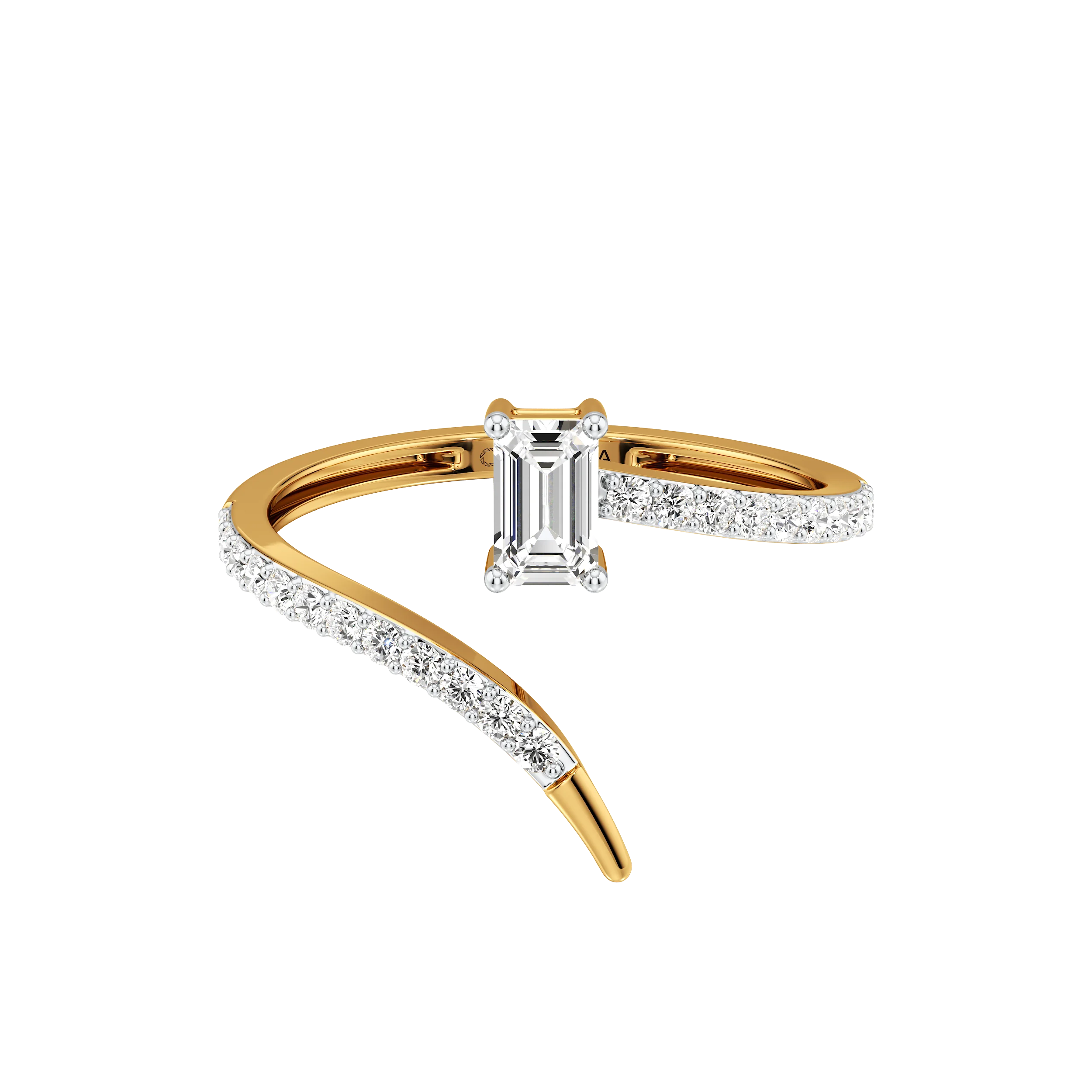 Aura Baguette Spiral Ring 4