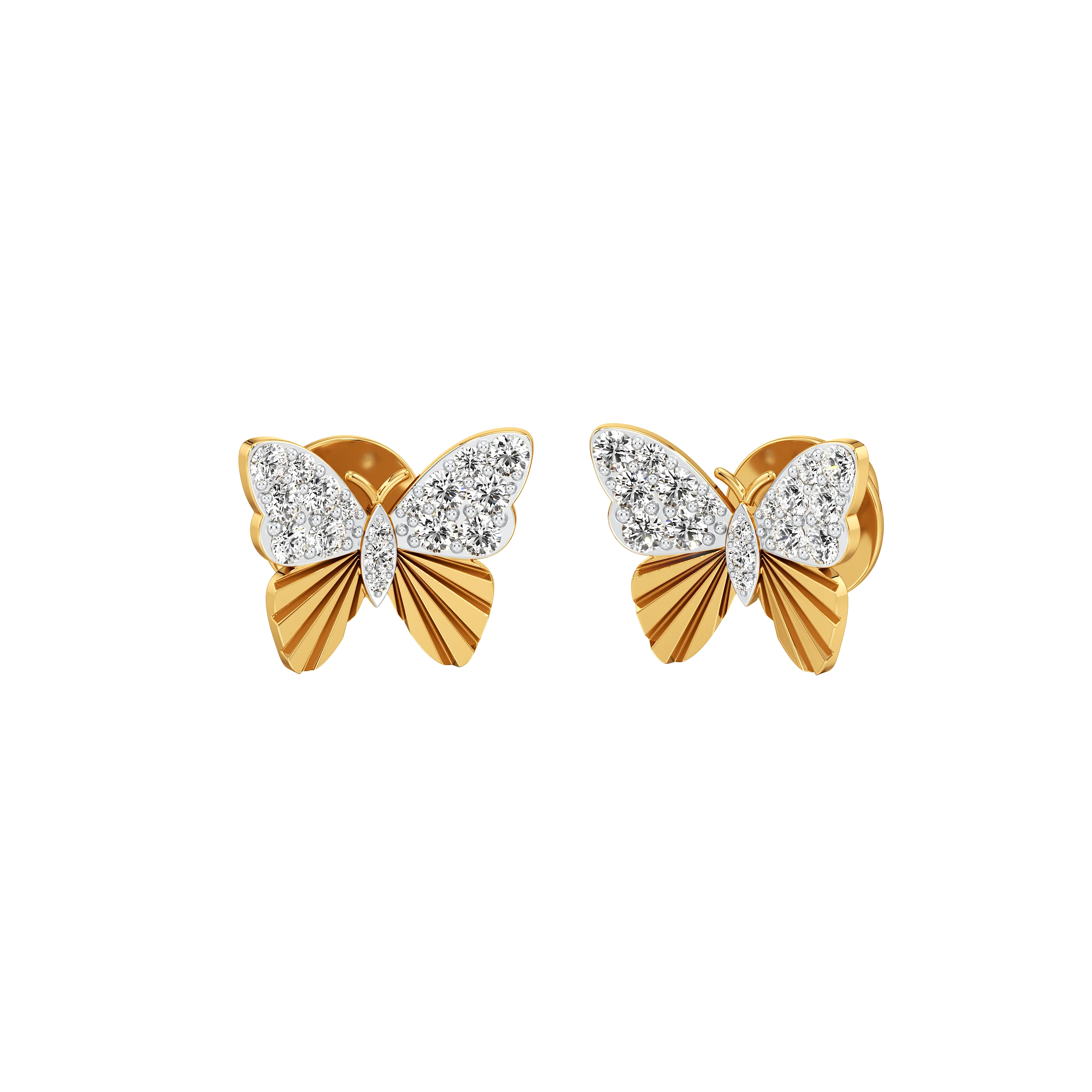 The Flutter Diamond Studs 0