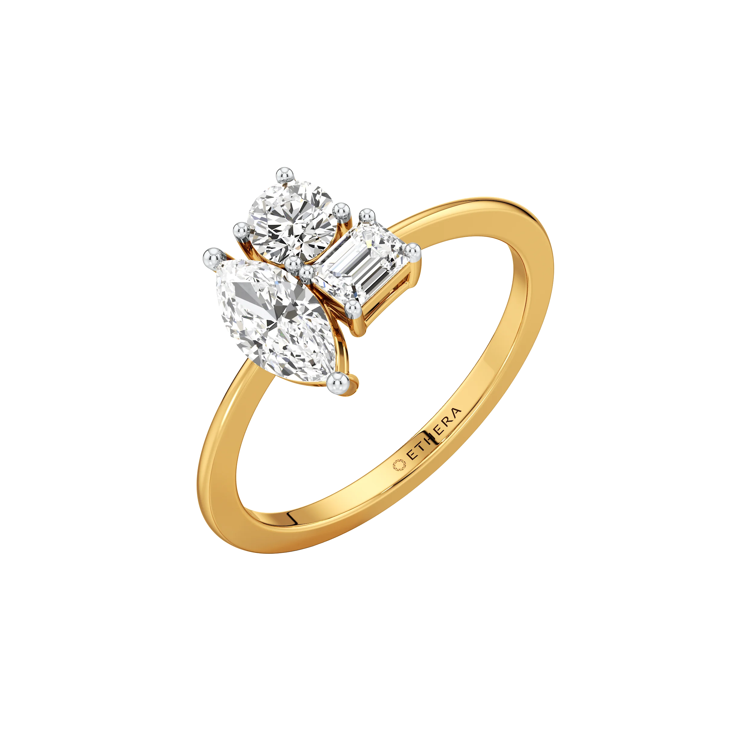 Crown Oval Solitaire Ring