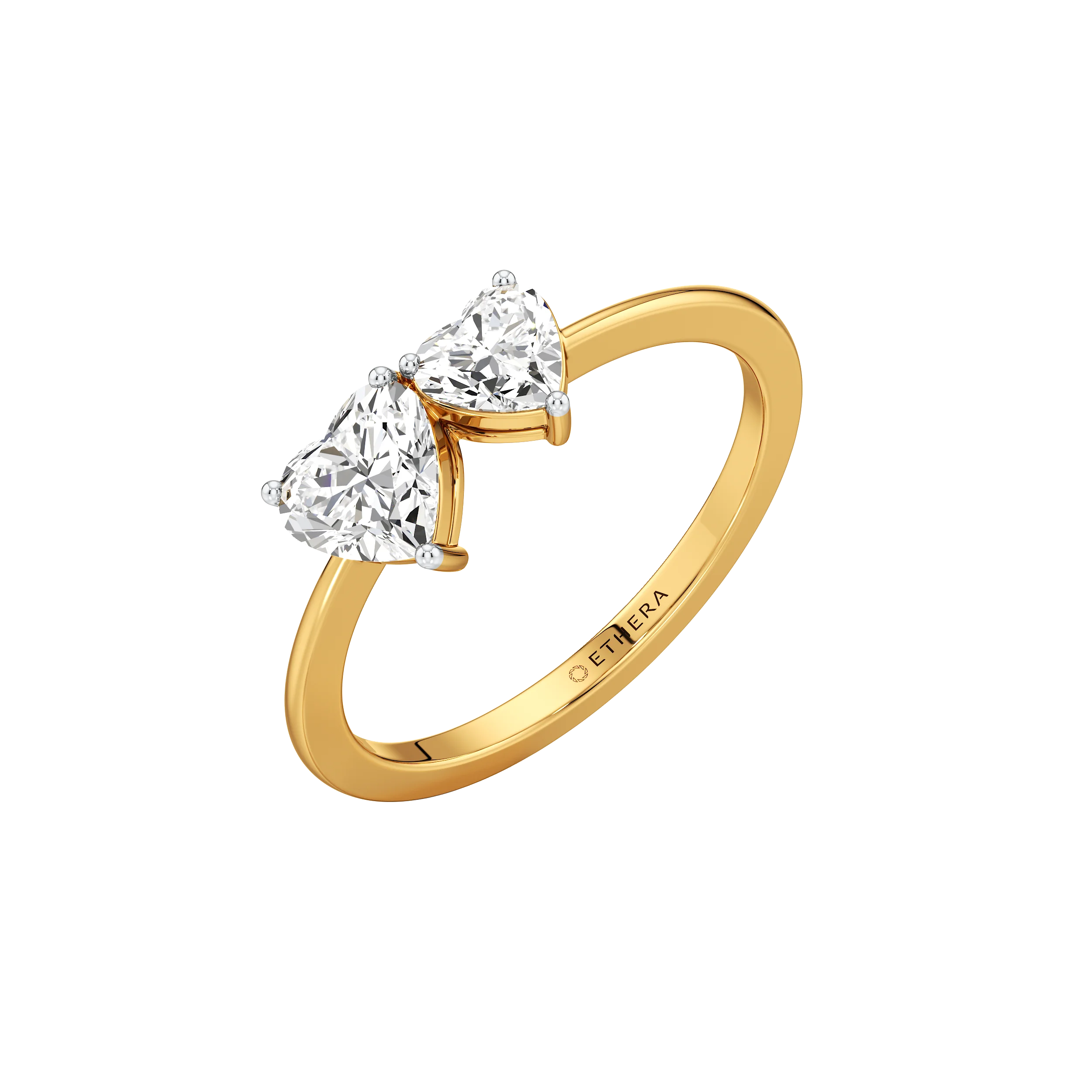 Twin Flame Heart Ring