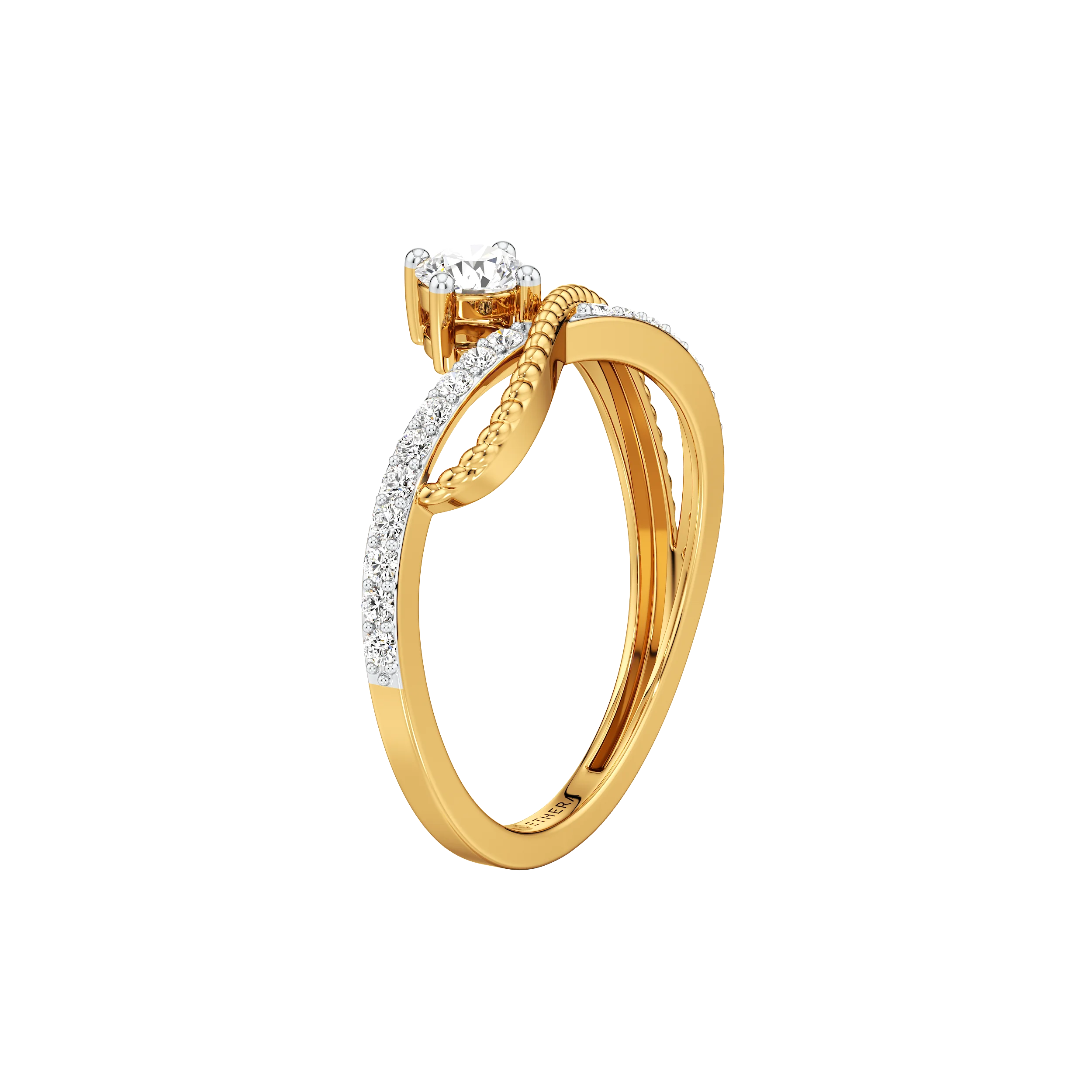 Infinity Crossover Solitaire Ring 5