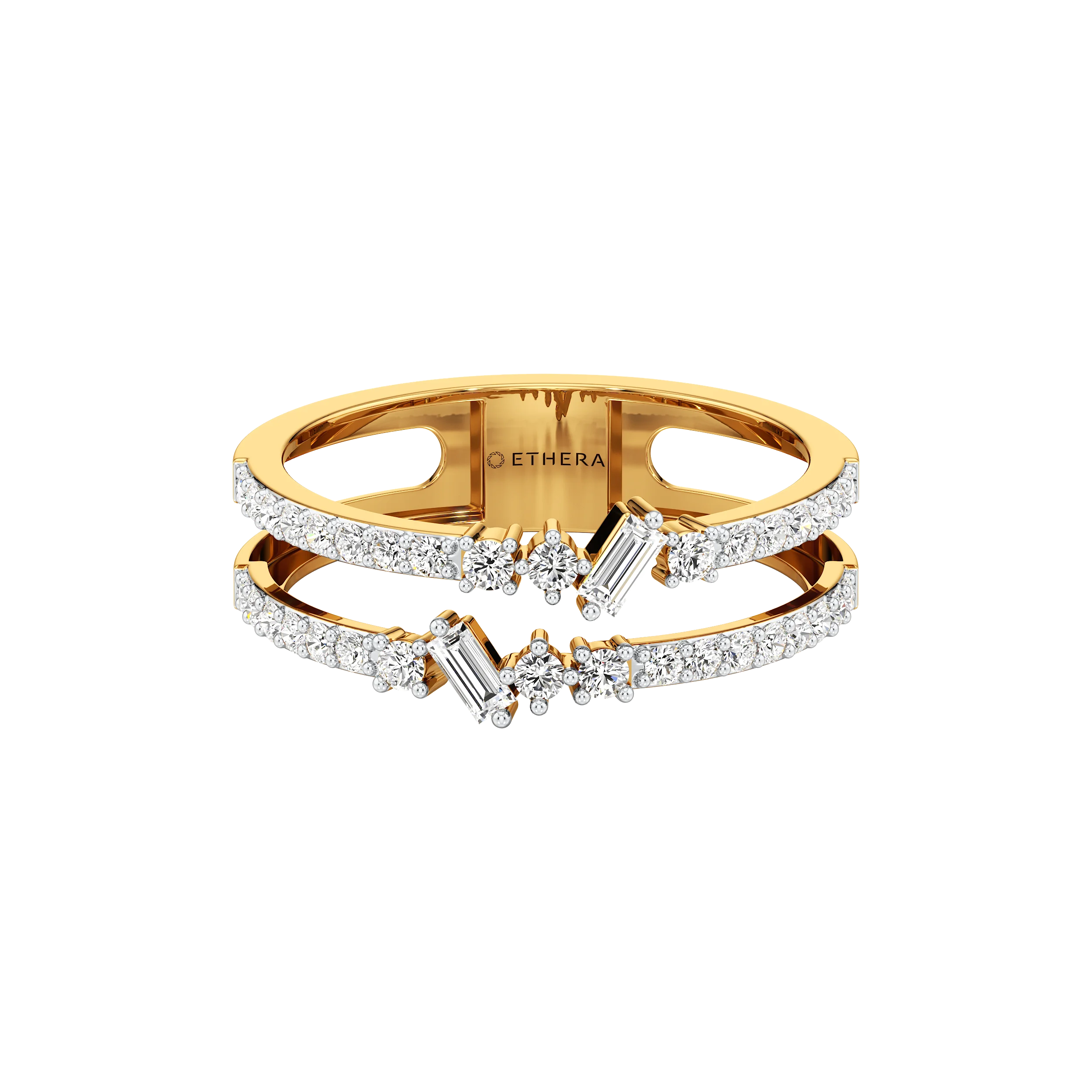 The Celeste Double Band Ring 4