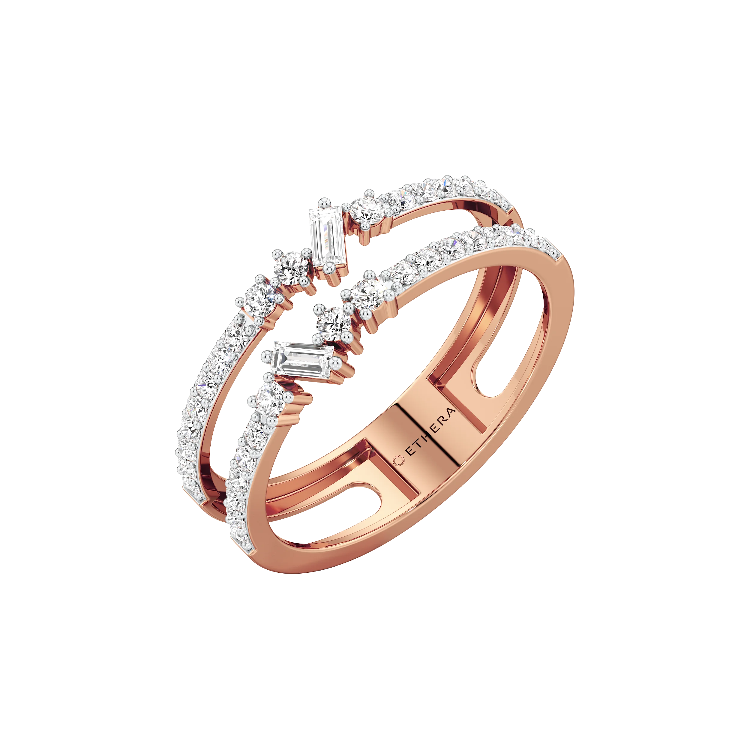 The Celeste Double Band Ring 11