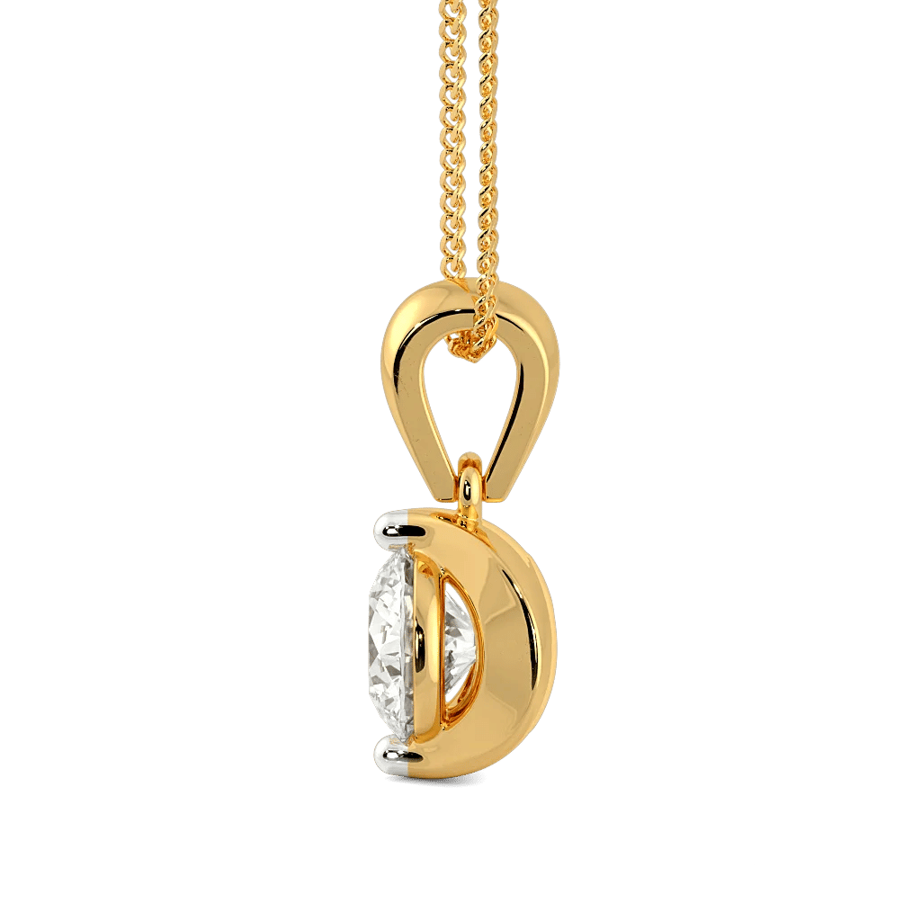 Crescent Solitaire Pendant 3