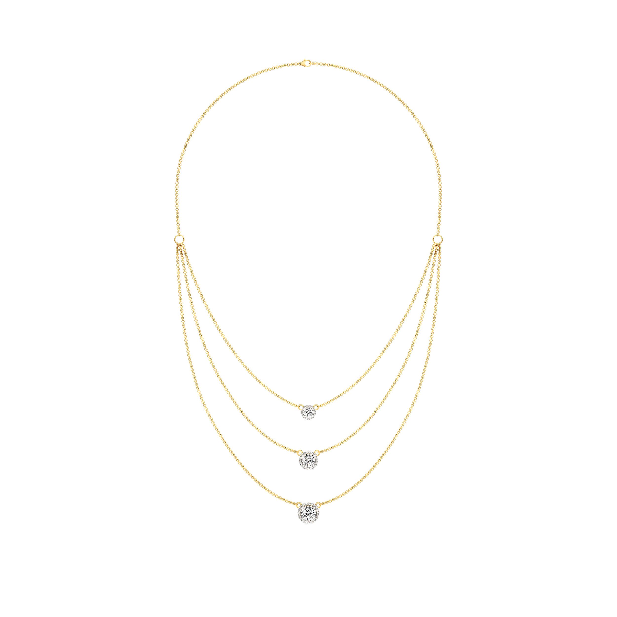 Cascade Halo Necklace