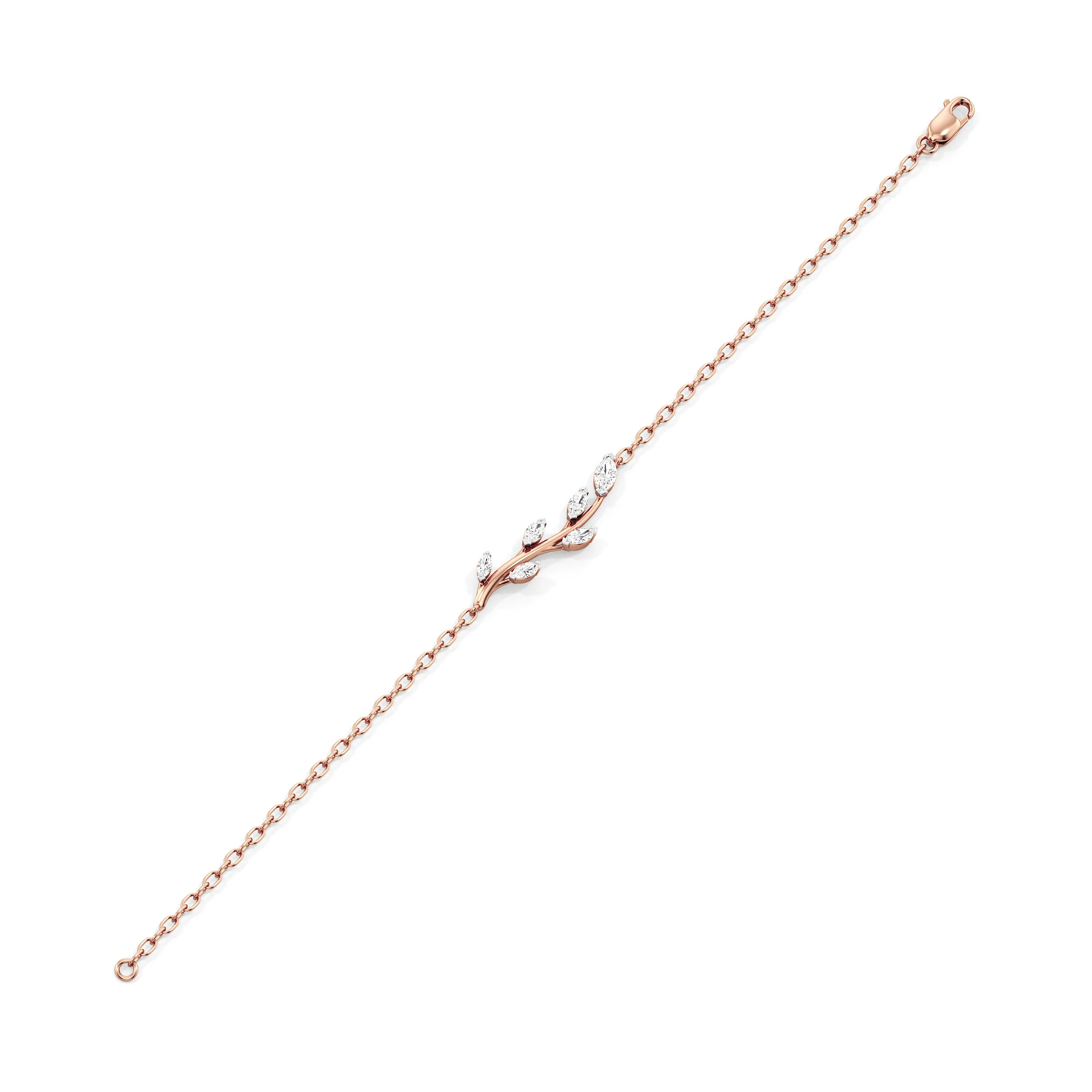 Leafline Marquise Diamond Bracelet 8