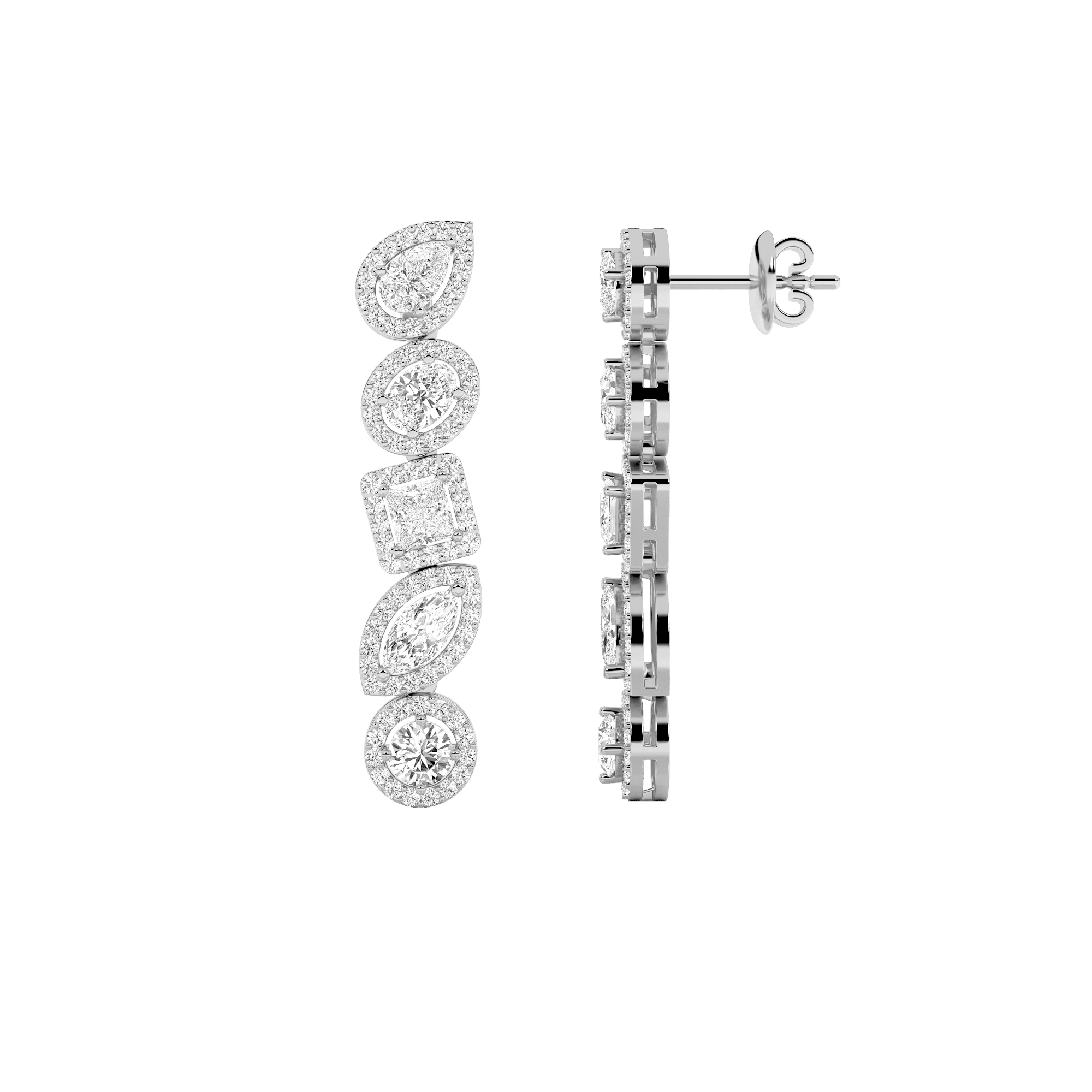 Diamond Horizon Drop Earrings 2