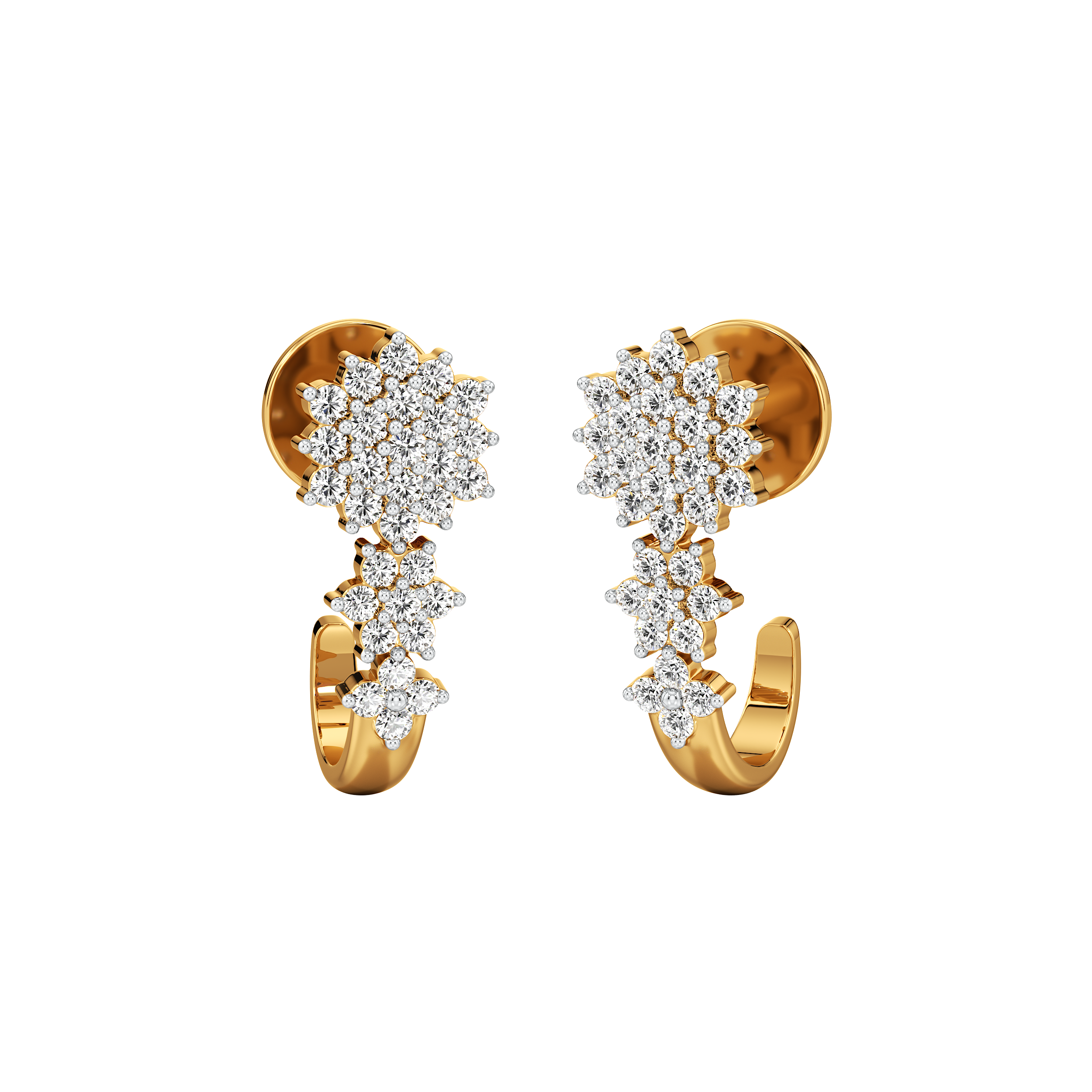 Glow Curve J-Hoop Earrings