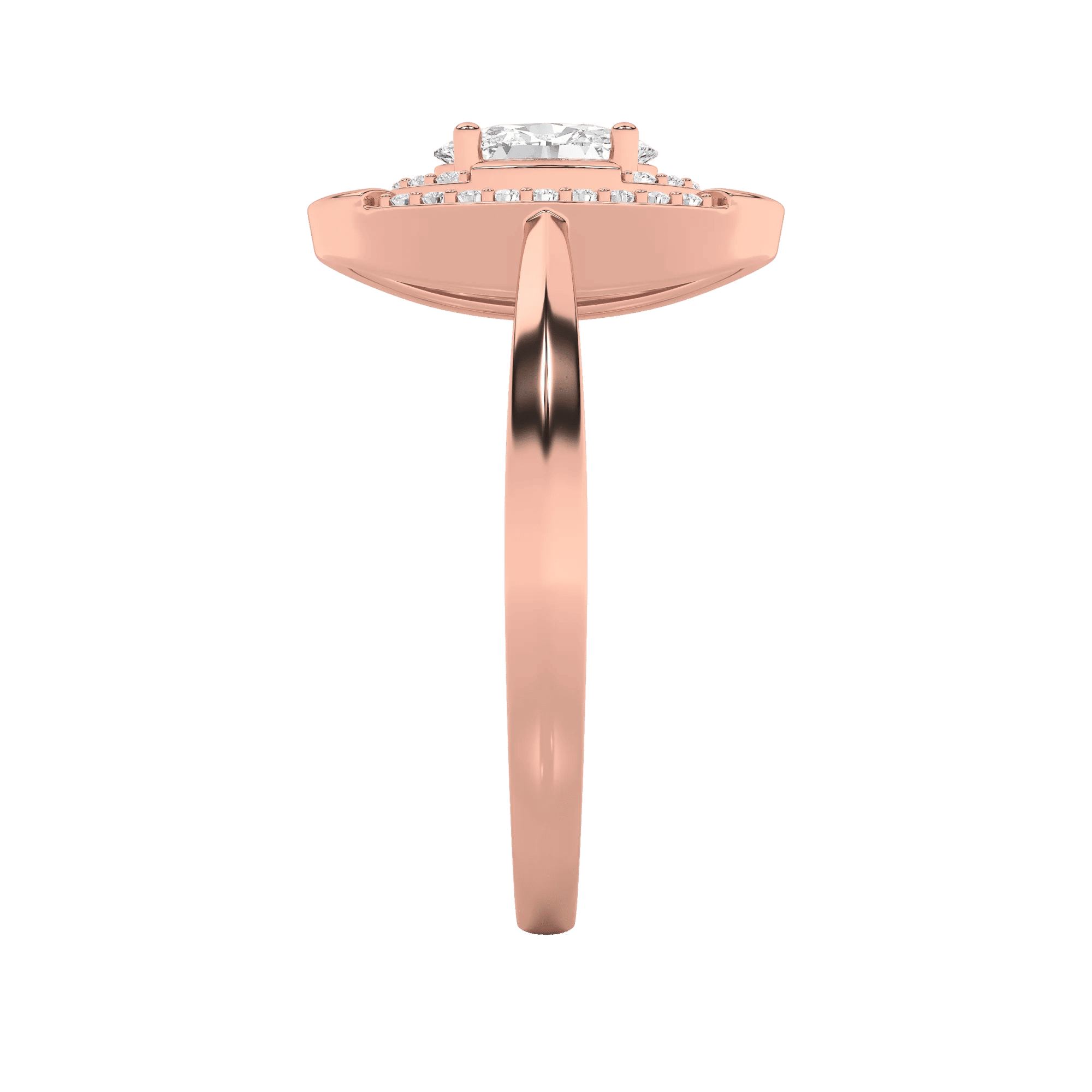 Halo Empress Solitaire Ring 15