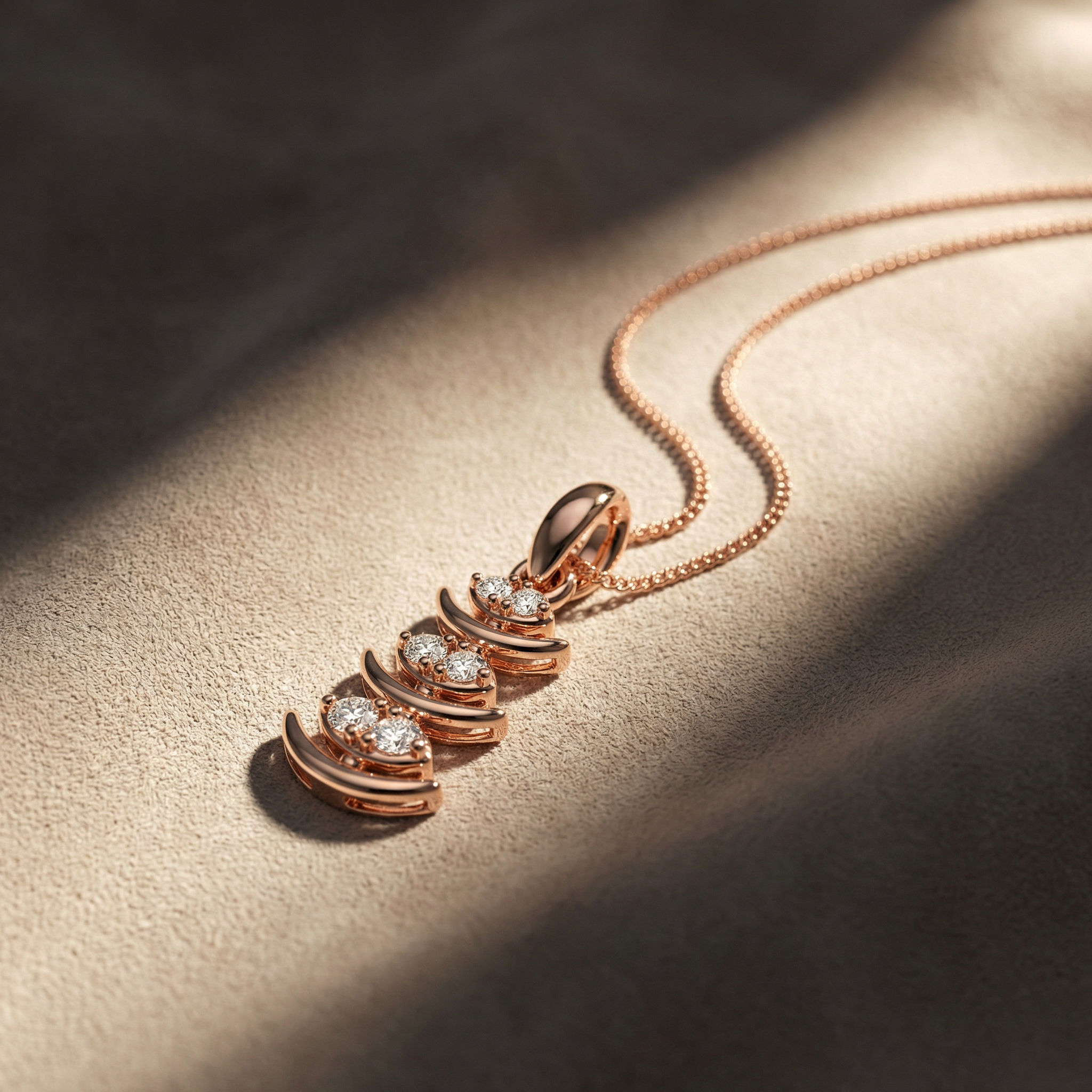 Crescent Cascade Pendant And Earrings 4