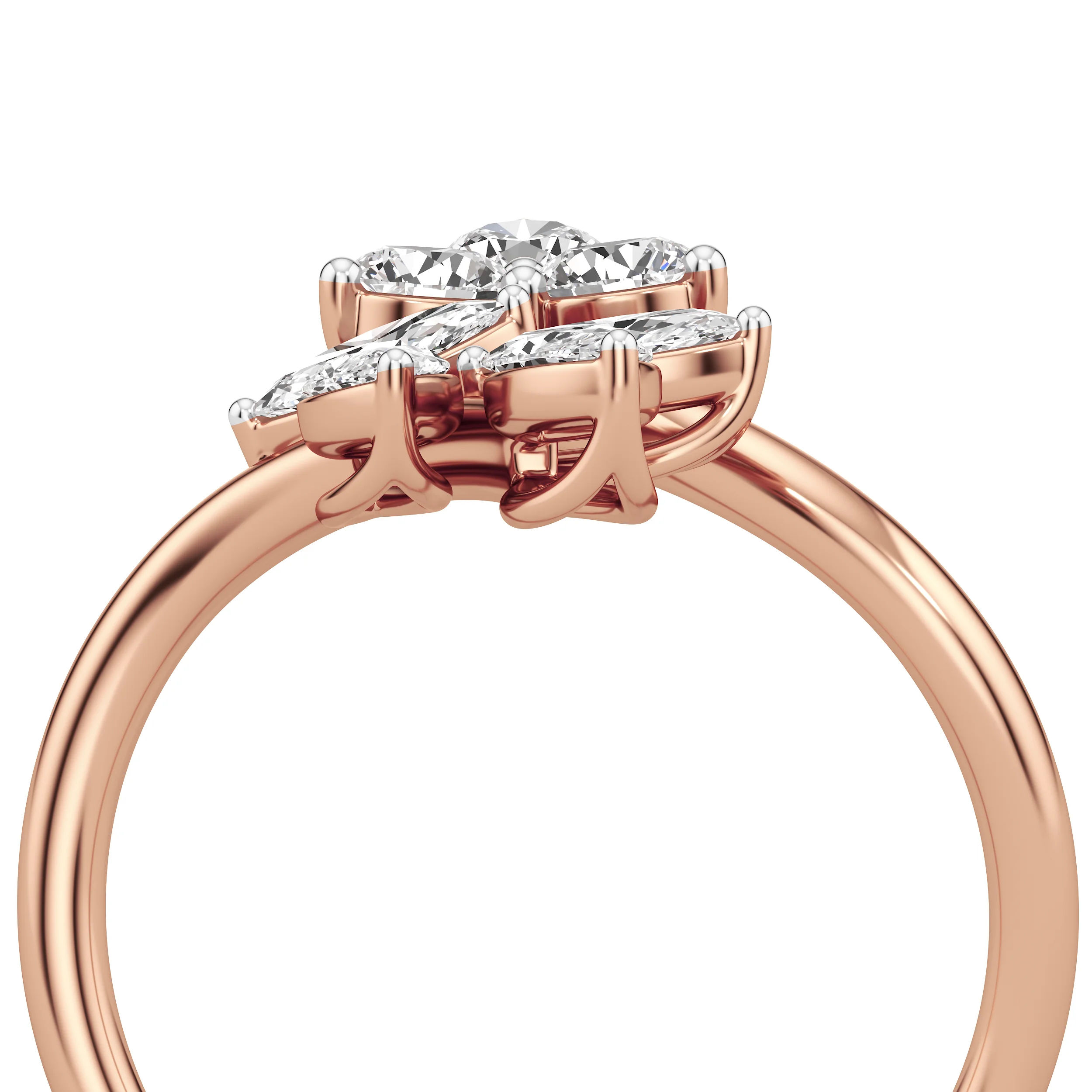 Lustre Leaf Diamond Ring 16