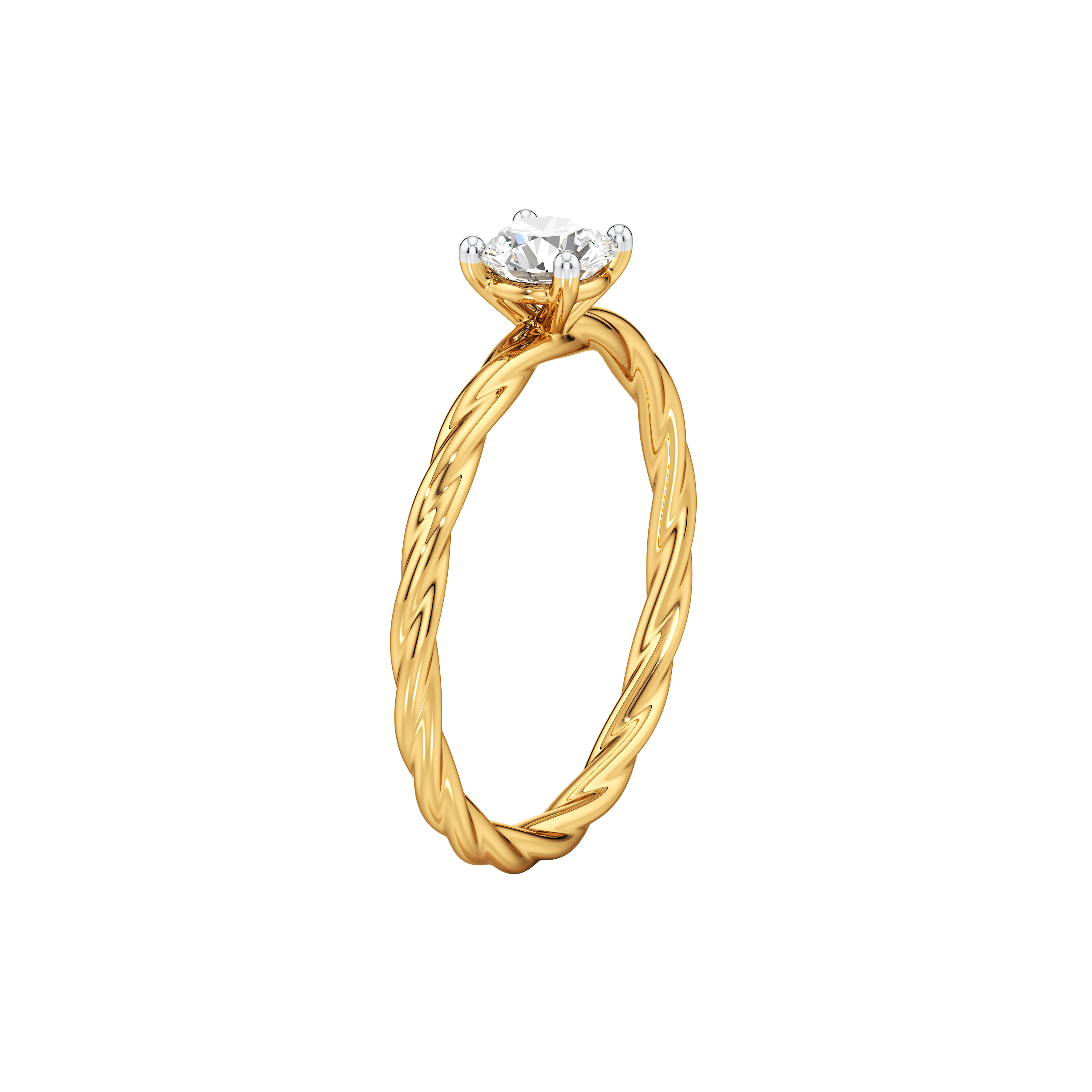 Twine Solitaire Ring 5