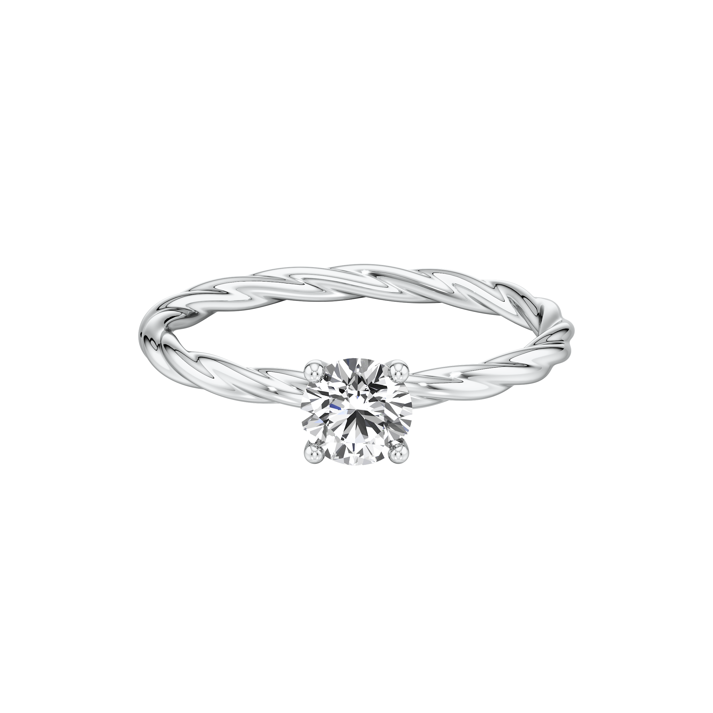 Twine Solitaire Ring 9