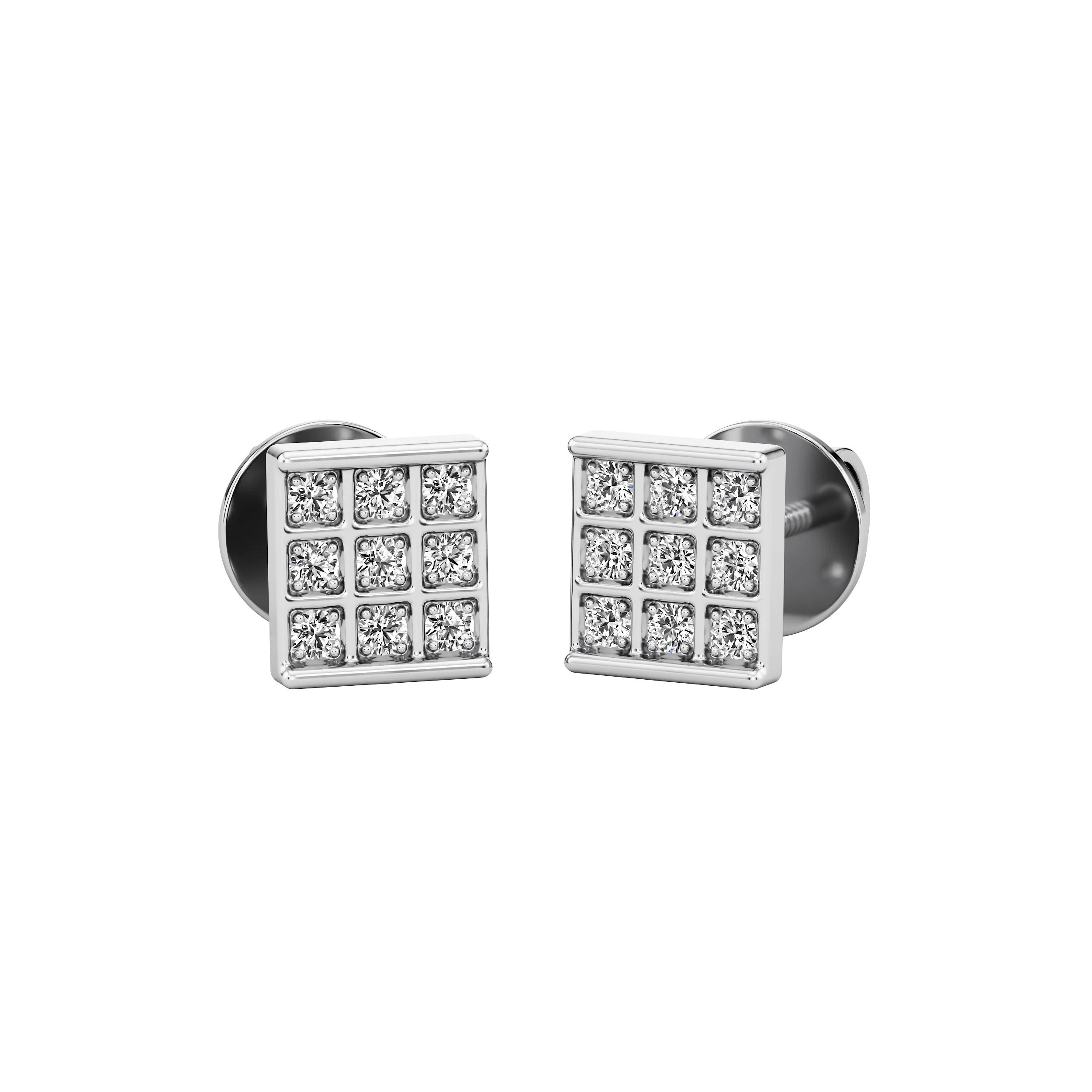 Gridline Diamond Studs 2