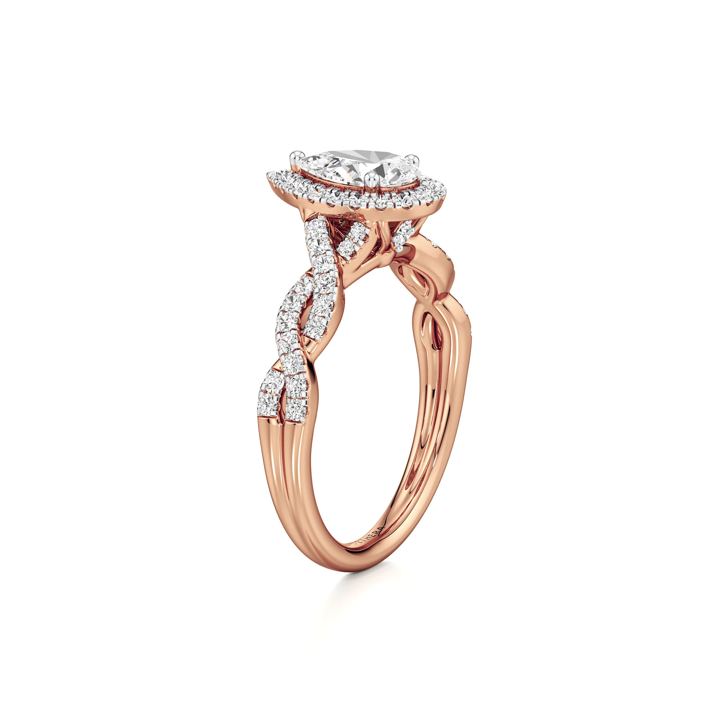 Luminous Twist Solitaire Ring 14