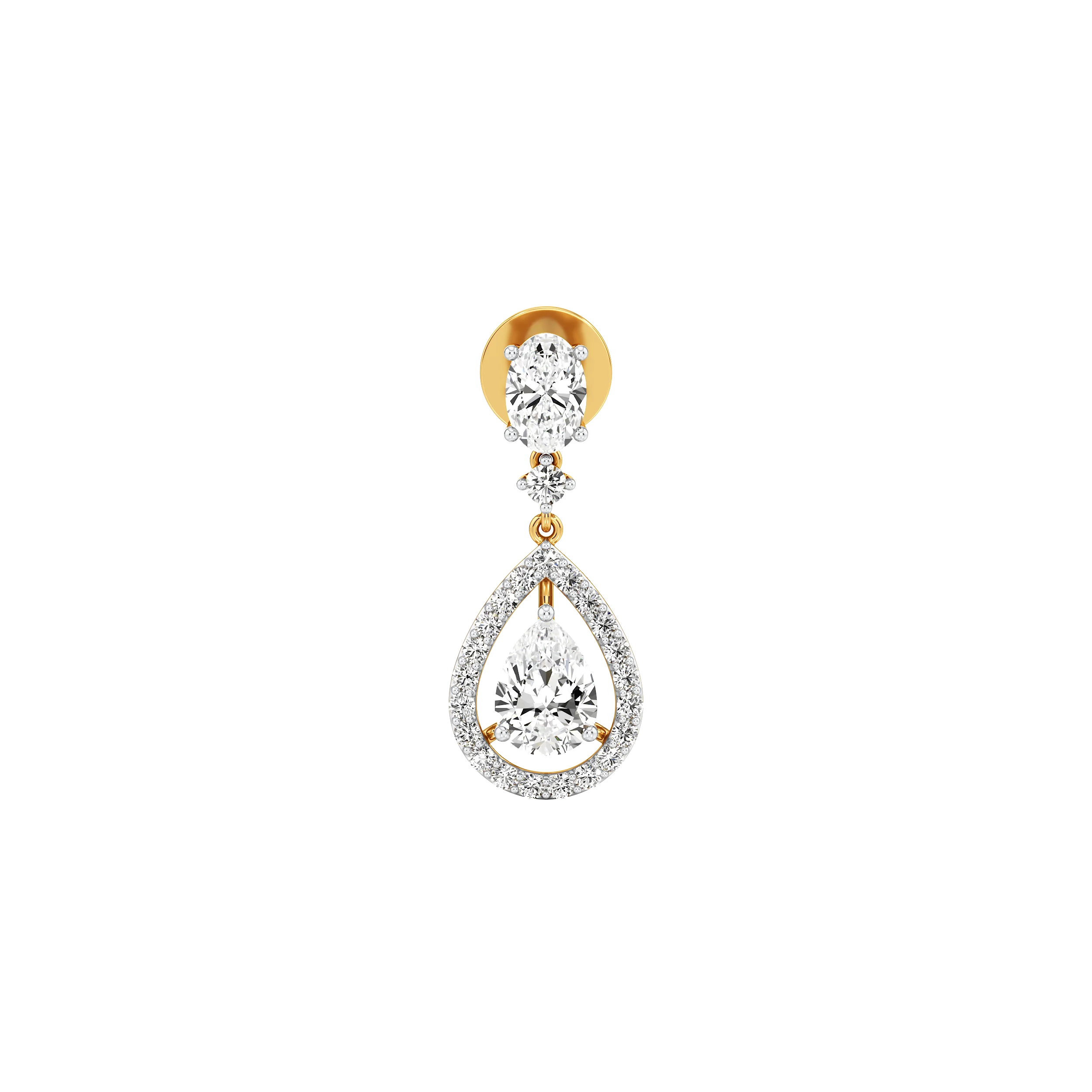 Celeste Drop Diamond Earrings 1