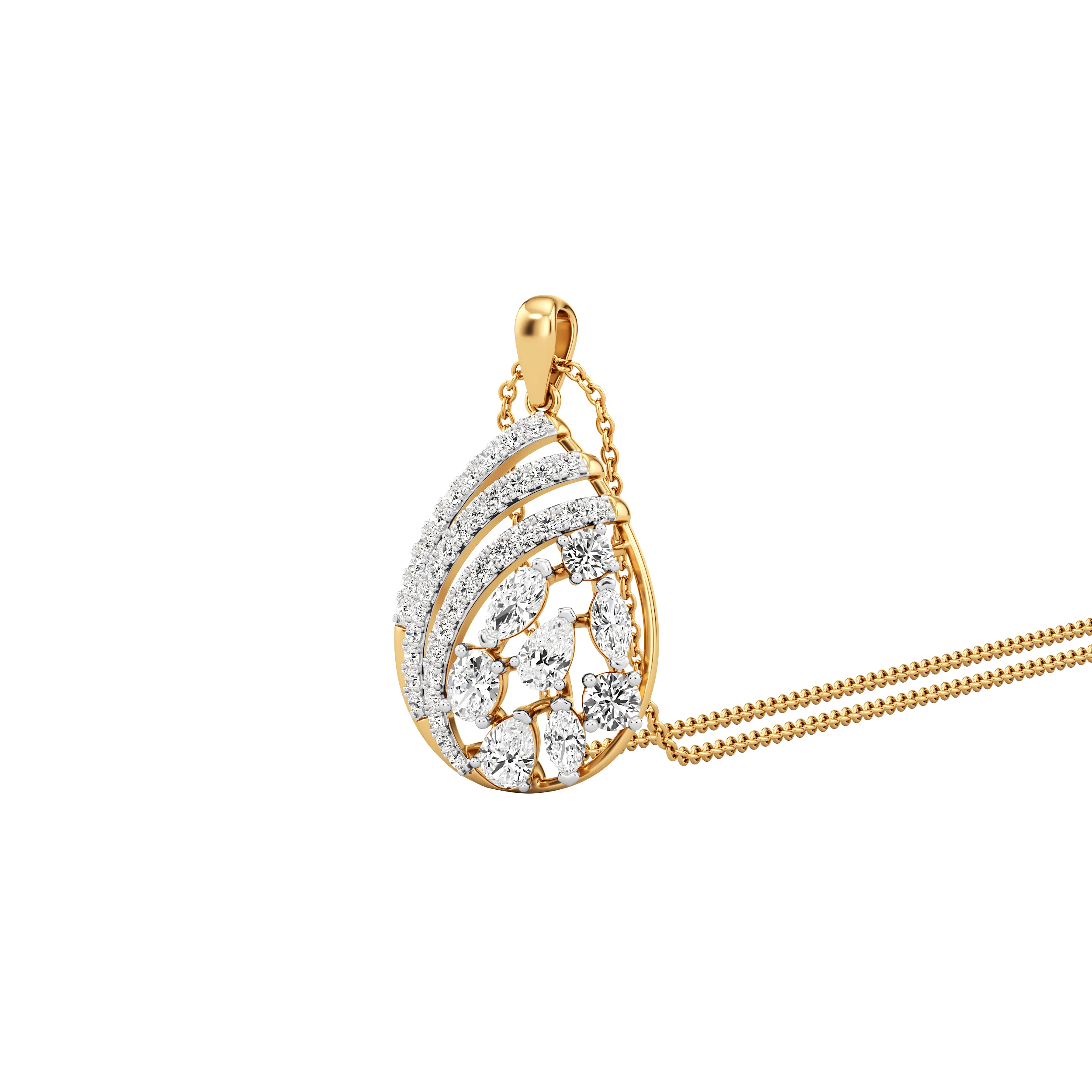Cascade Gleam Diamond Pendant 0