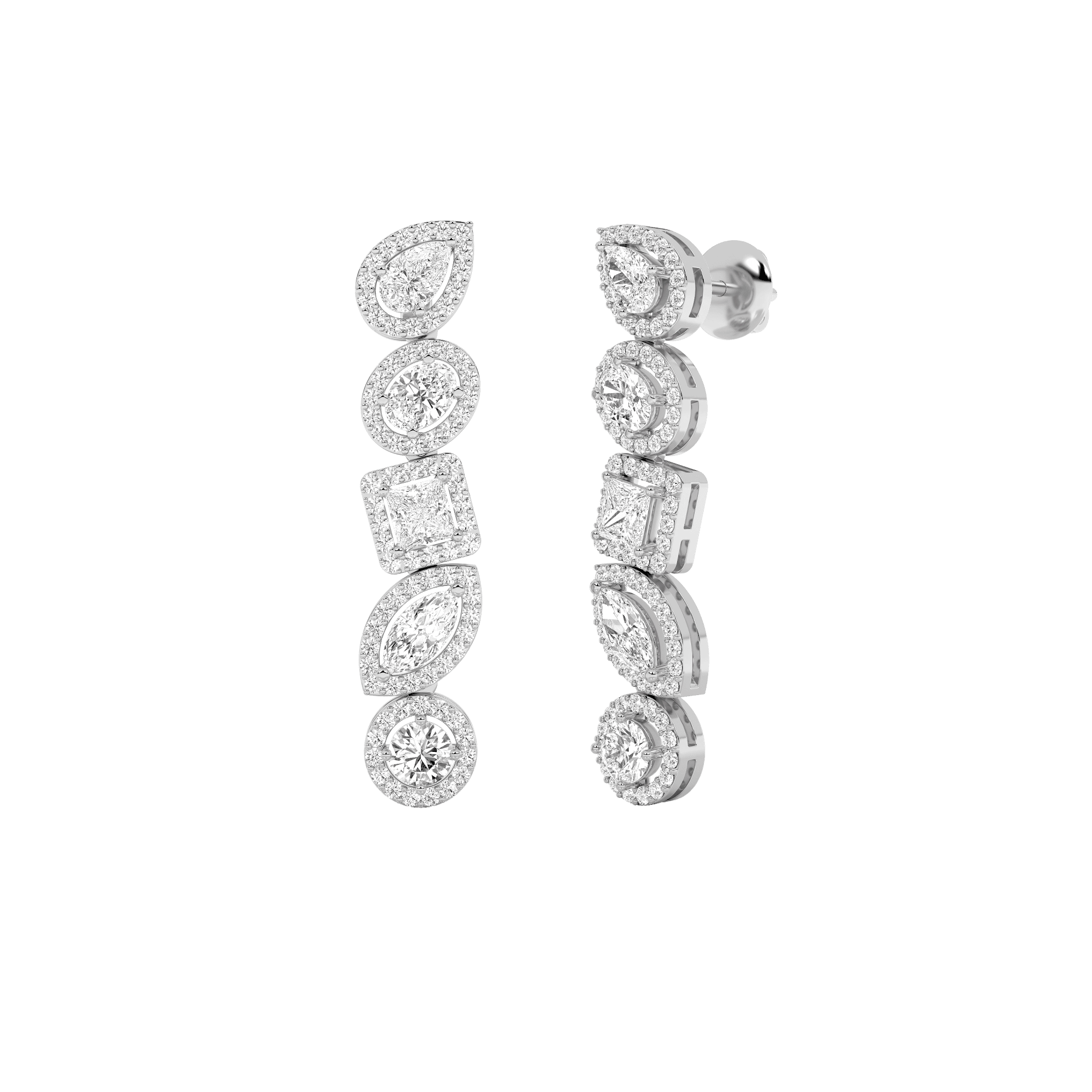 Diamond Horizon Drop Earrings 0