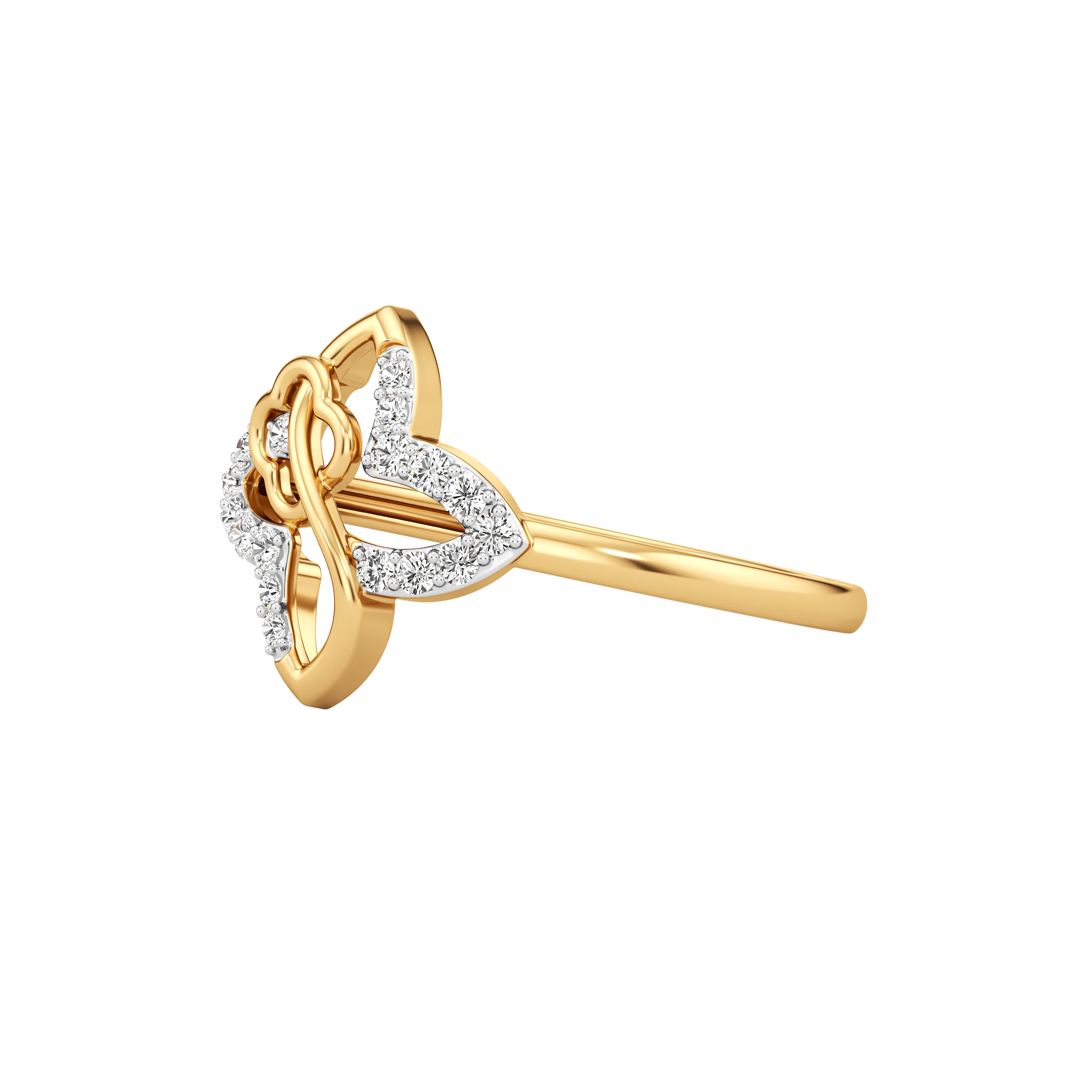 Petal Knot Diamond Ring 4