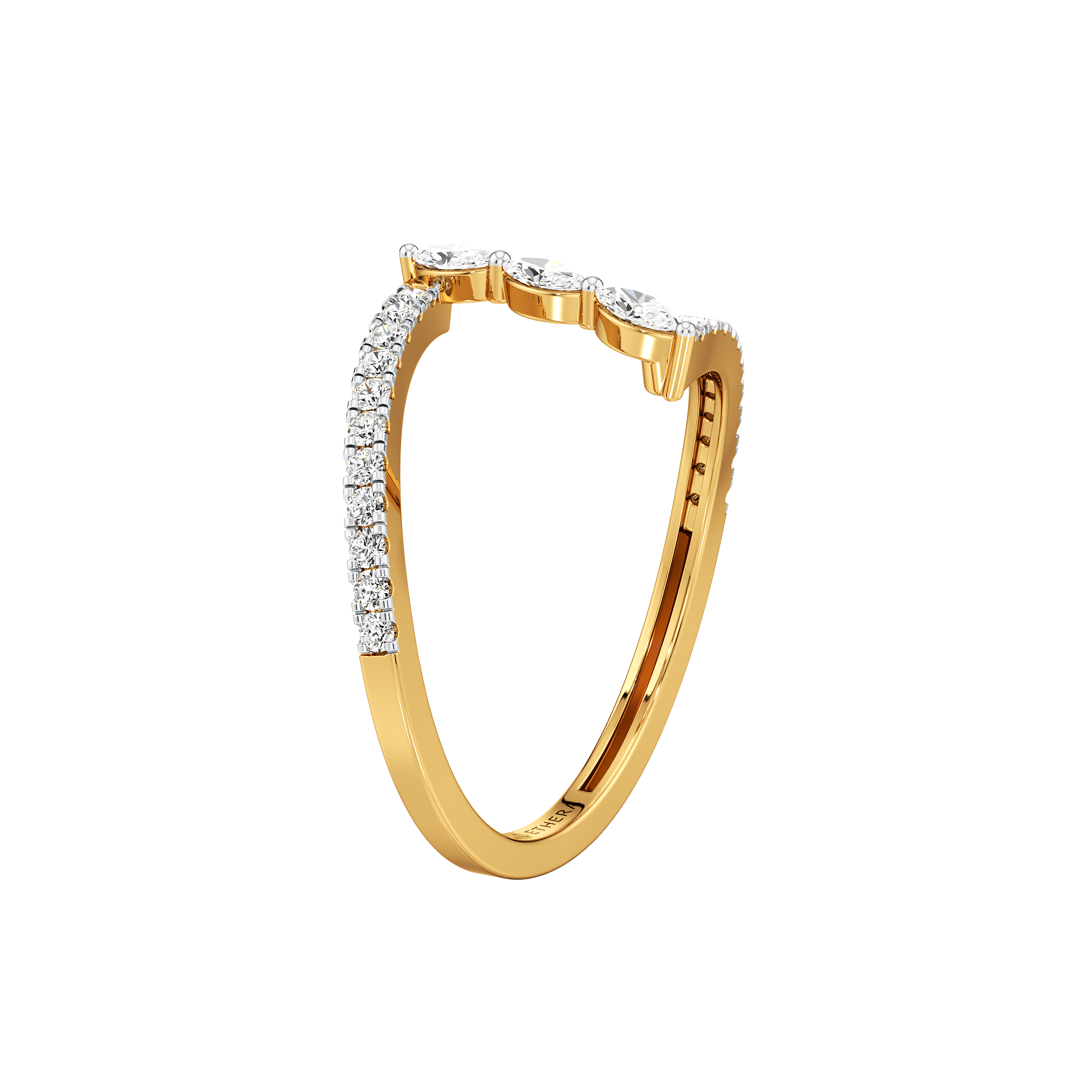 Marquise Arc Diamond Ring 5