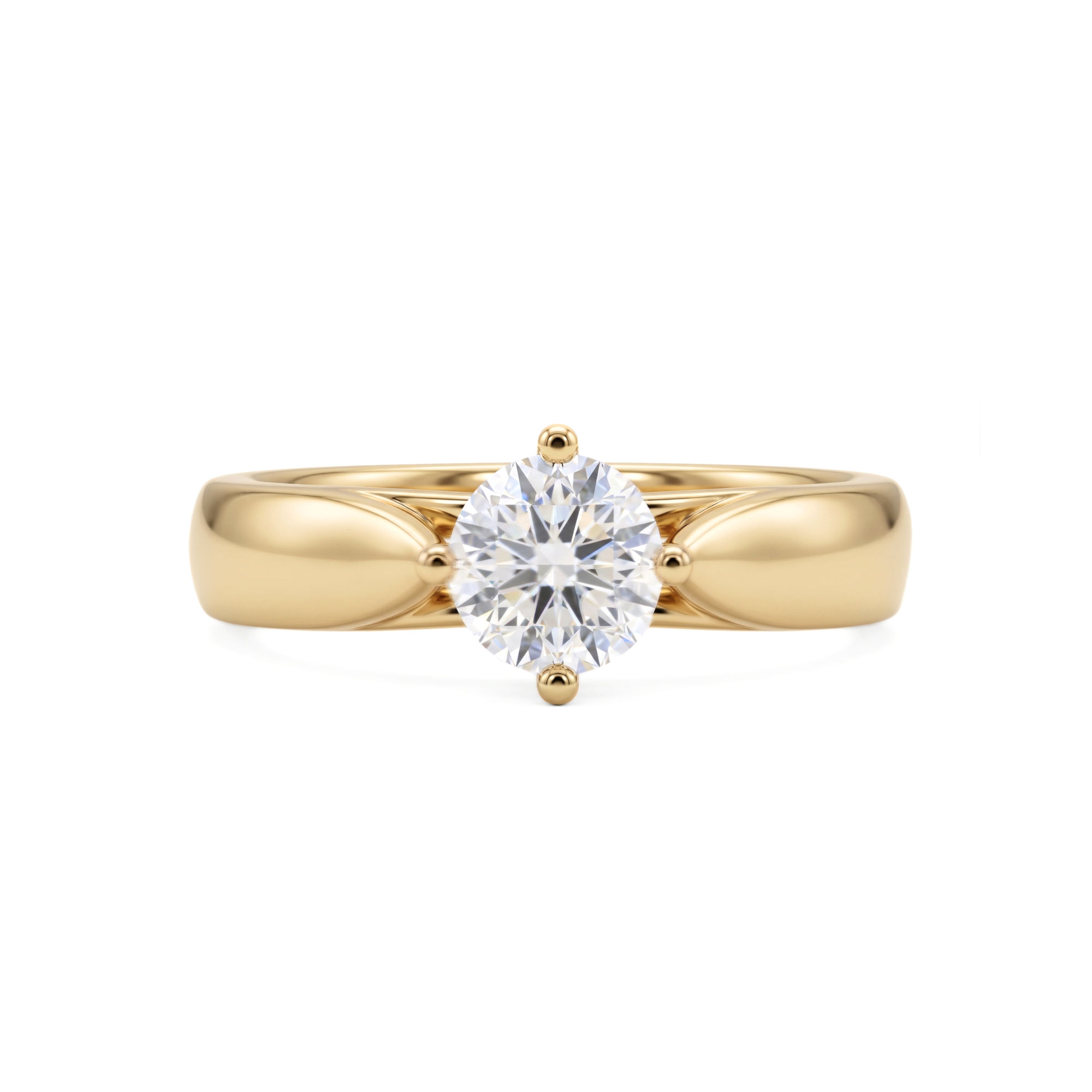 Smoothset Centre-Stone Ring