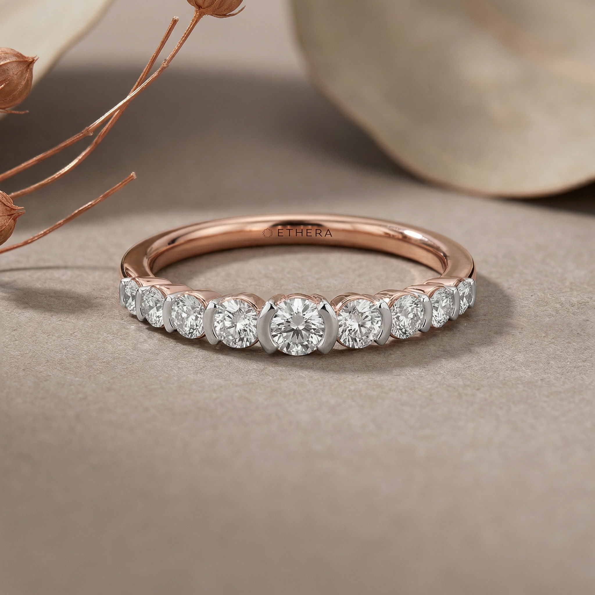 Classic Half-Eternity Diamond Band 2