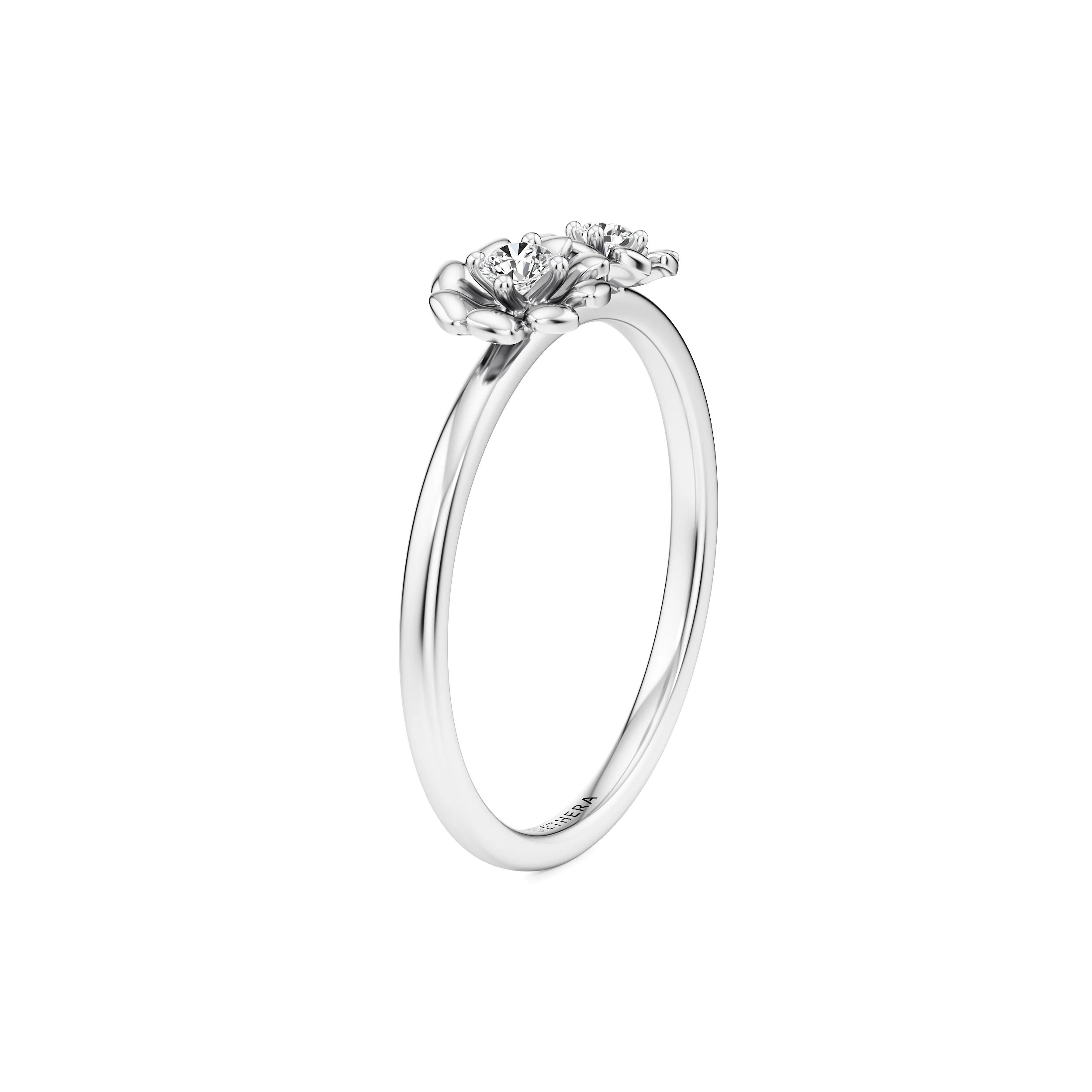 Twin Bloom Diamond Ring 10