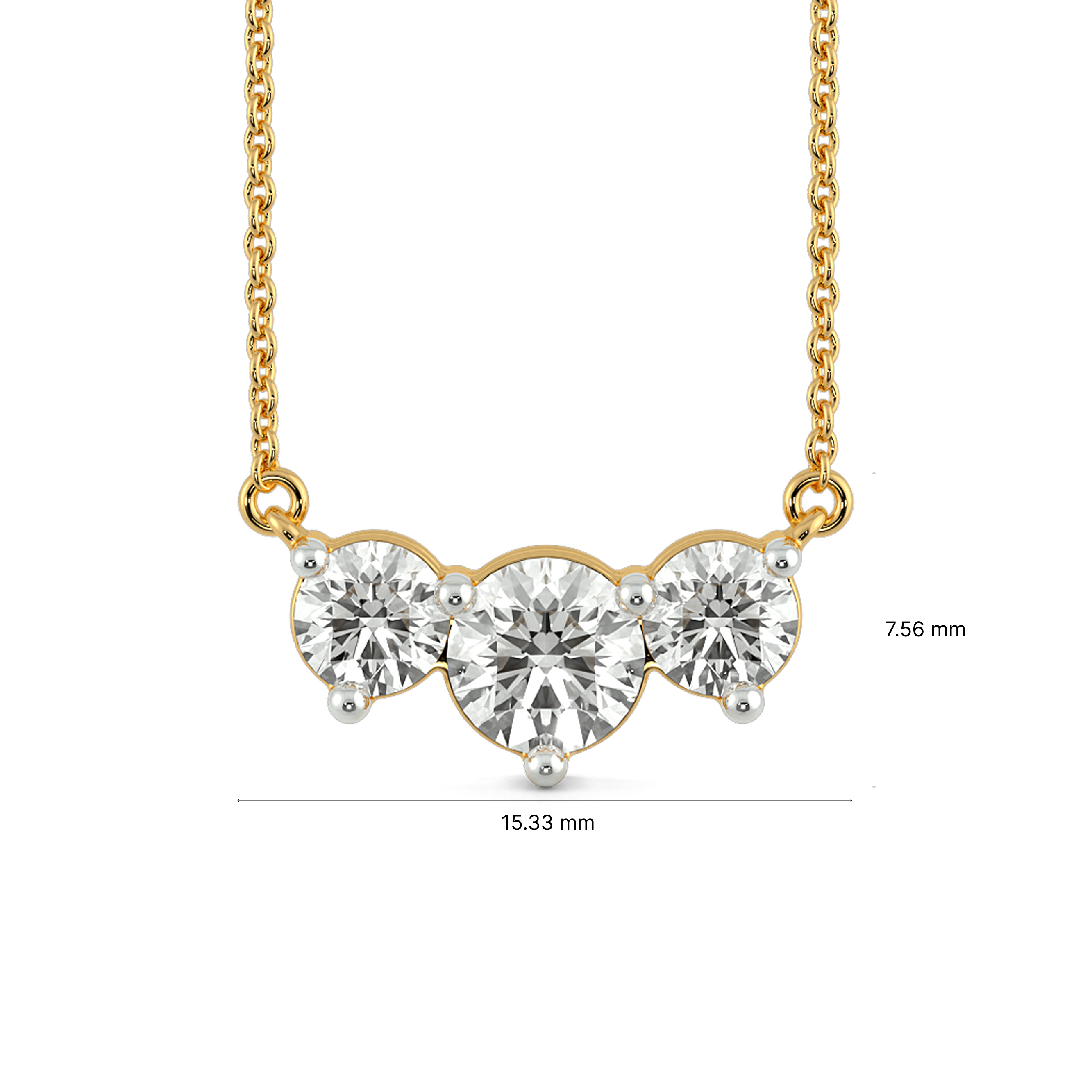 Threefold Sparkle Necklet 2