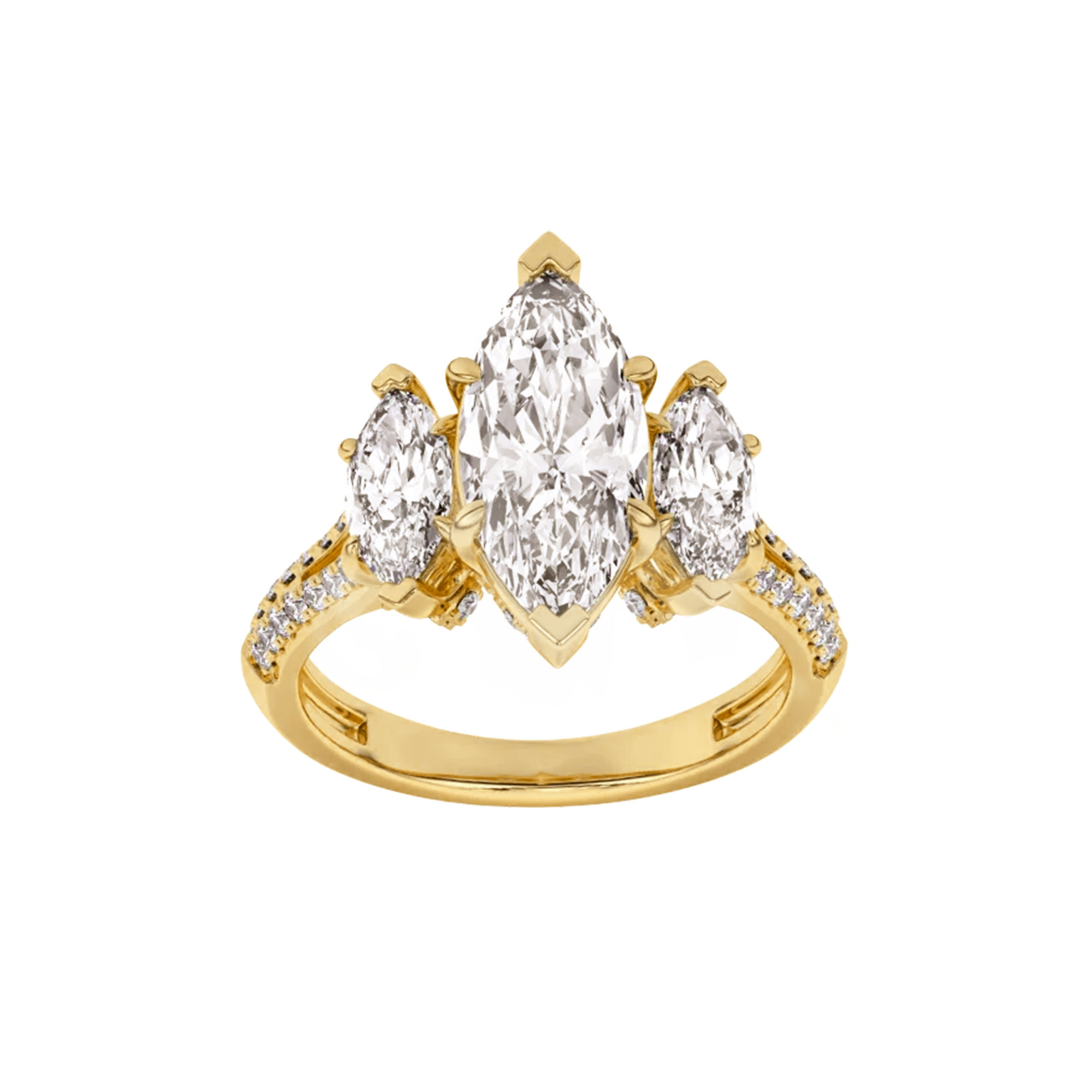 Trinity Of Sparkle 3 Stone Ring