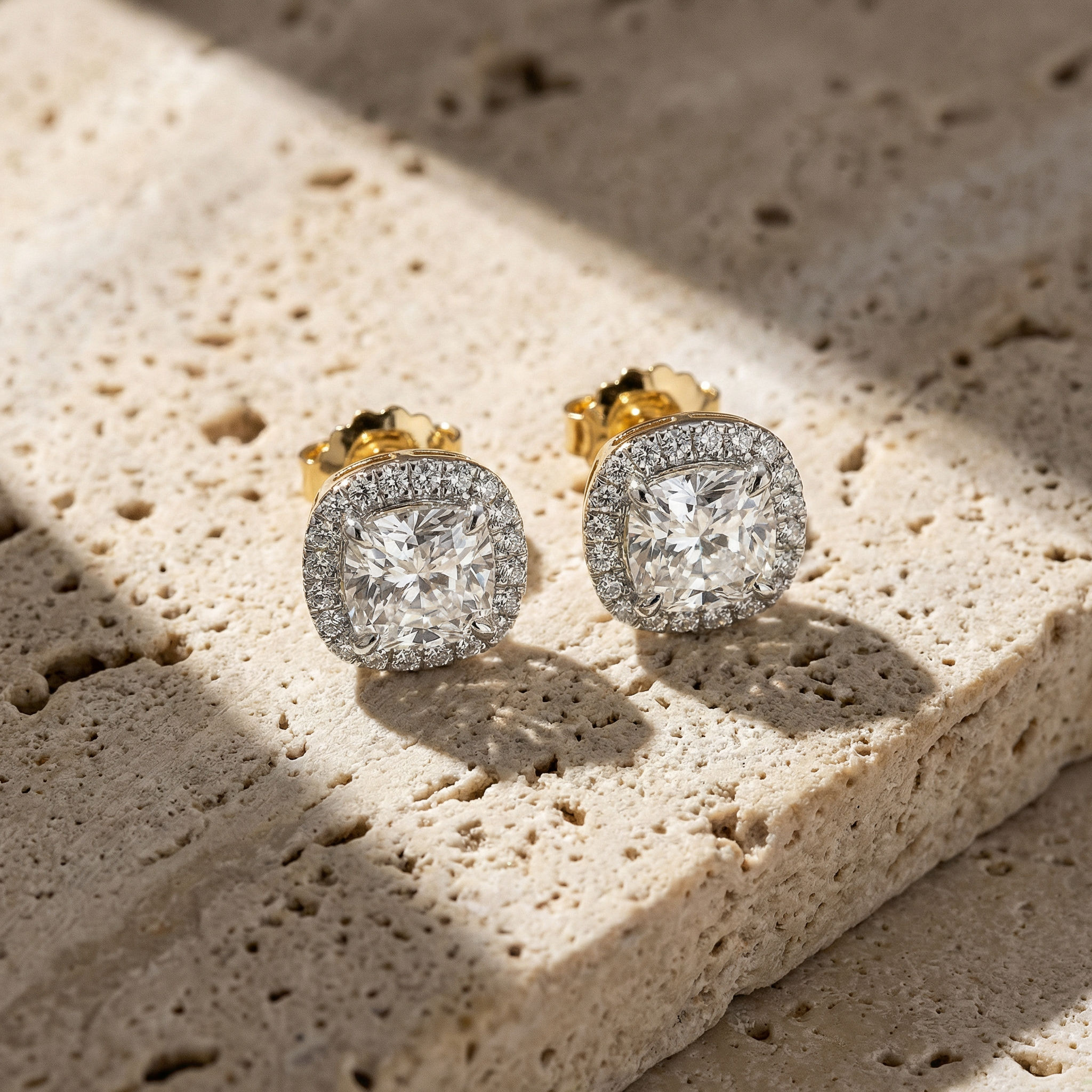 Lustrous Halo Stud Earrings 2