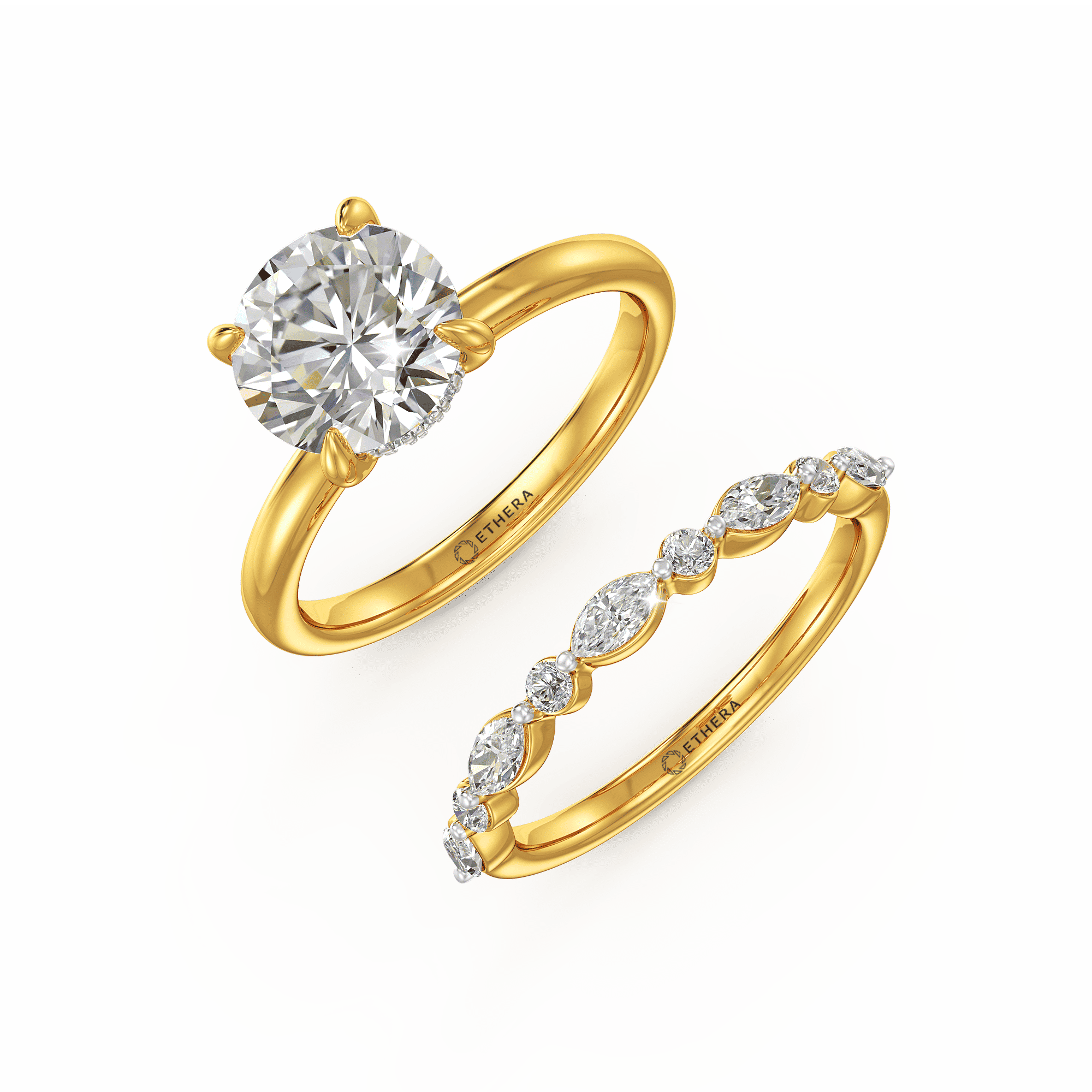 Lumina Stack Solitaire Ring 0