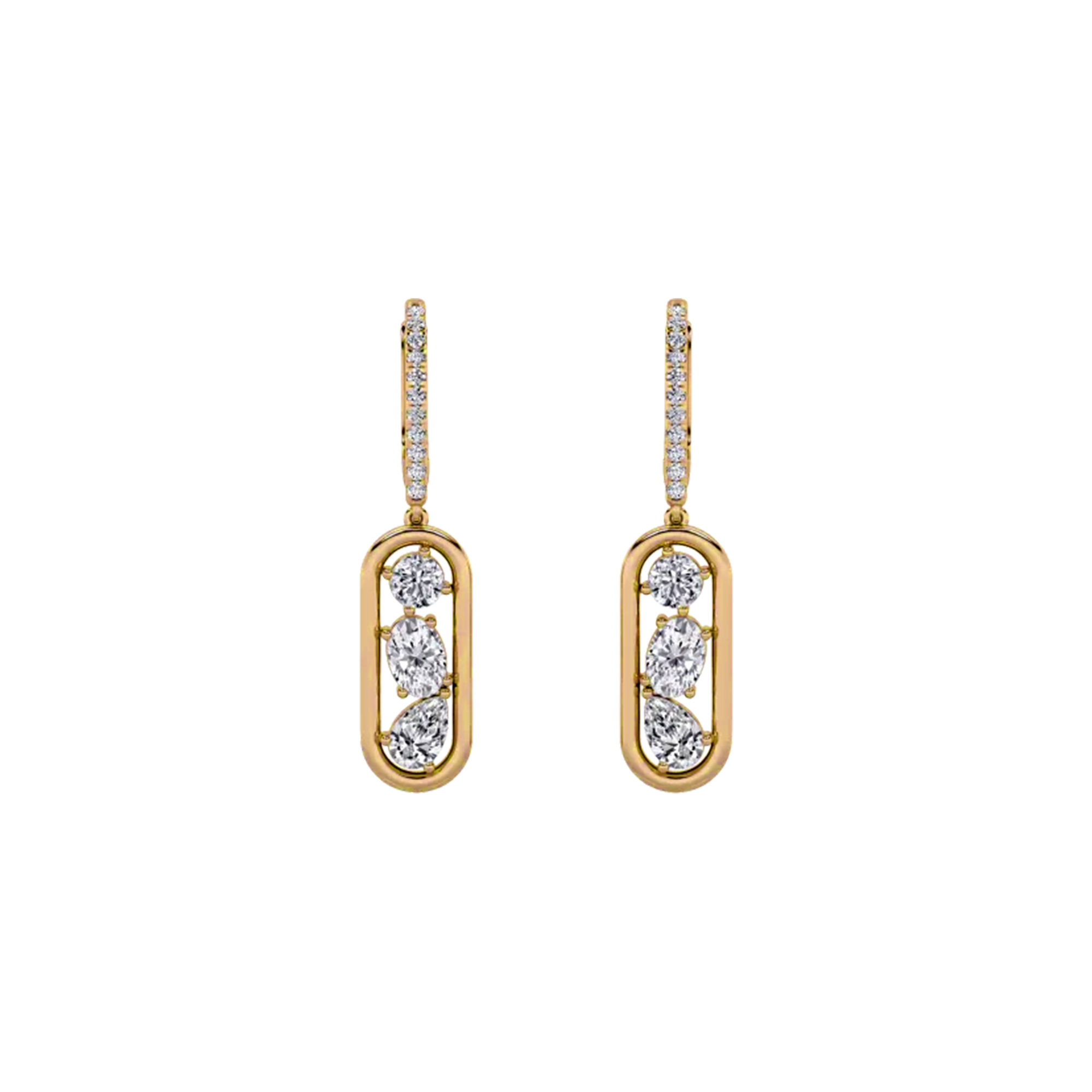 Trio Glow Hoops Earrings 2