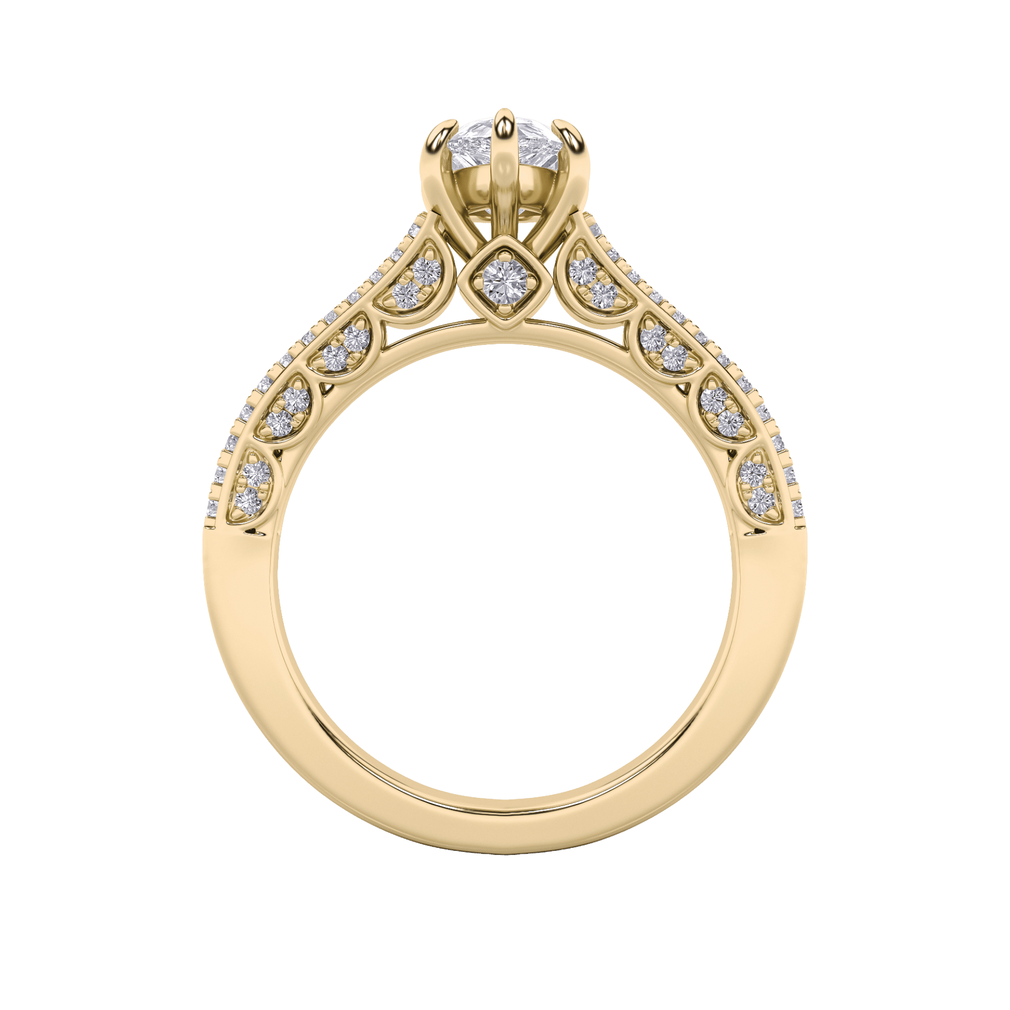 Luminous Pear Solitaire Ring 11