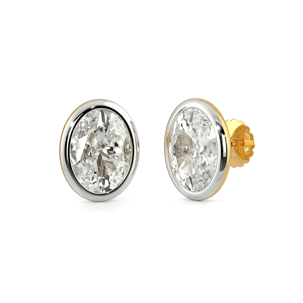 Bezel Shine Stud Earrings