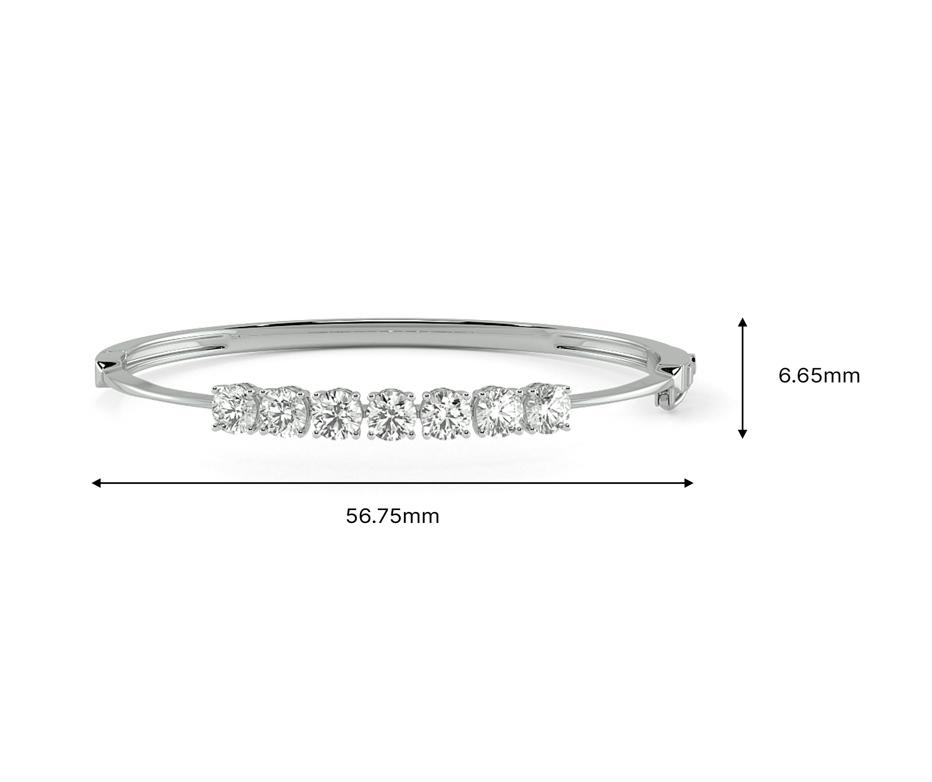 Row Of Radiance Oval Bangle 4