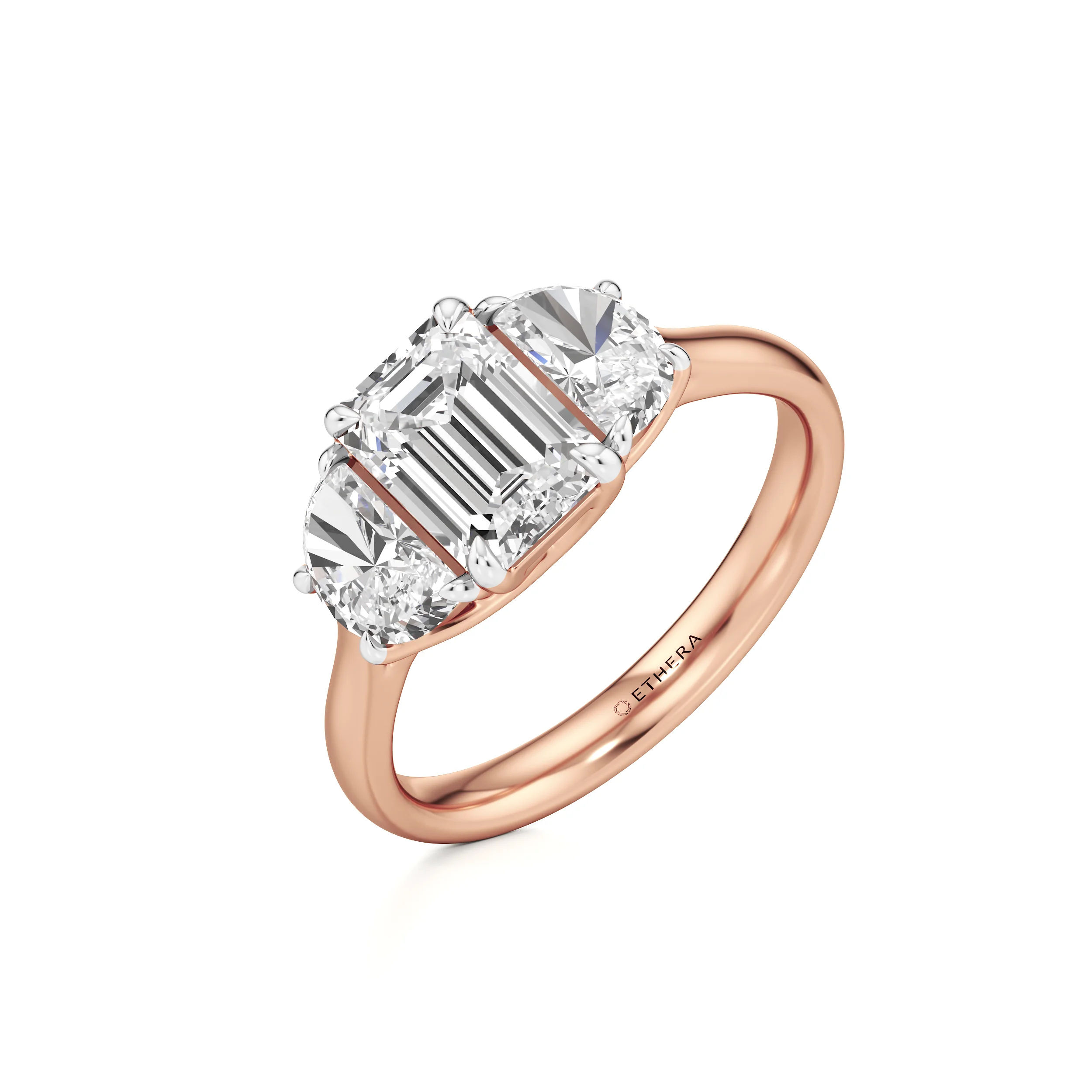 Tri Lumiere Three Stone Ring 9