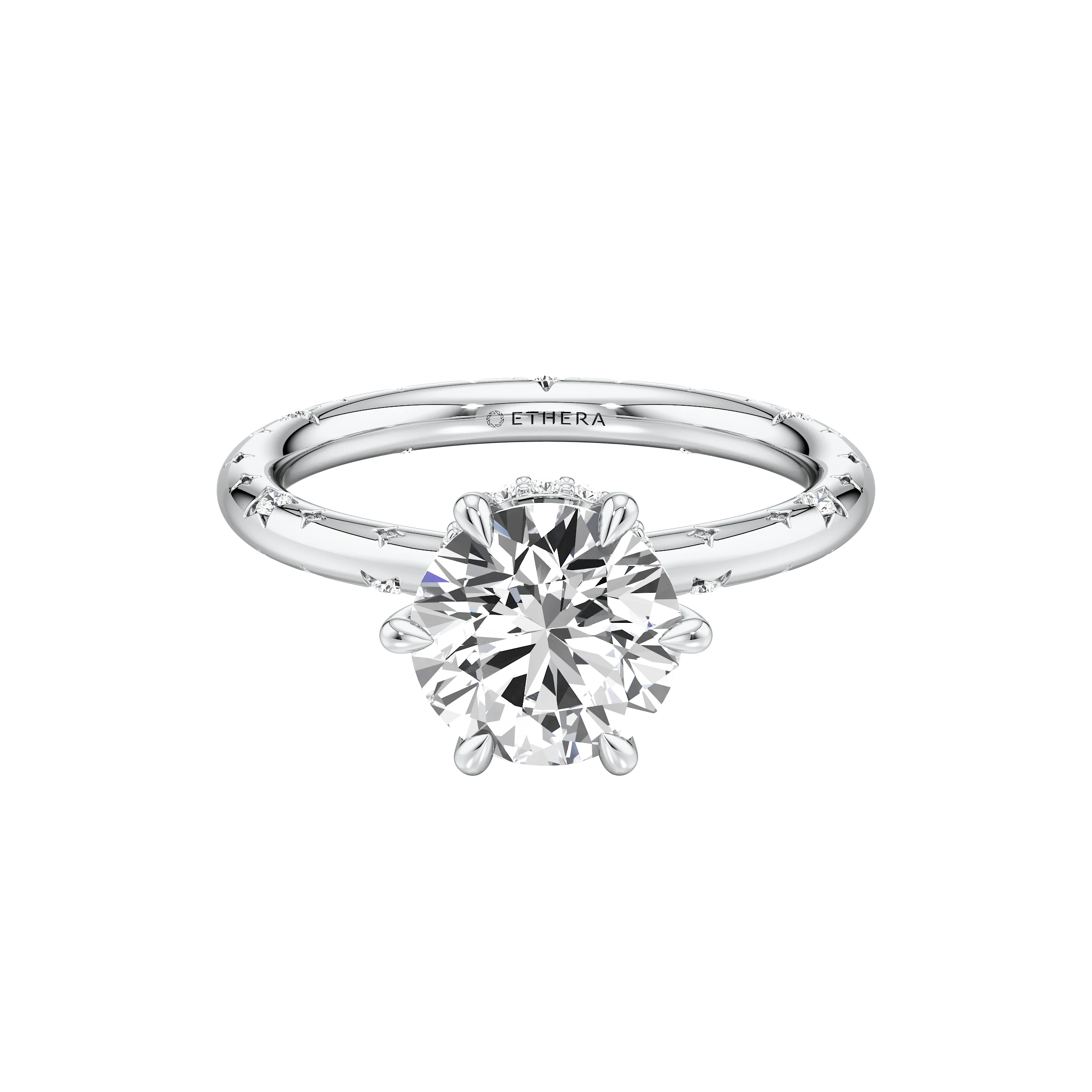 Starlit Eclipse Solitaire Ring 9