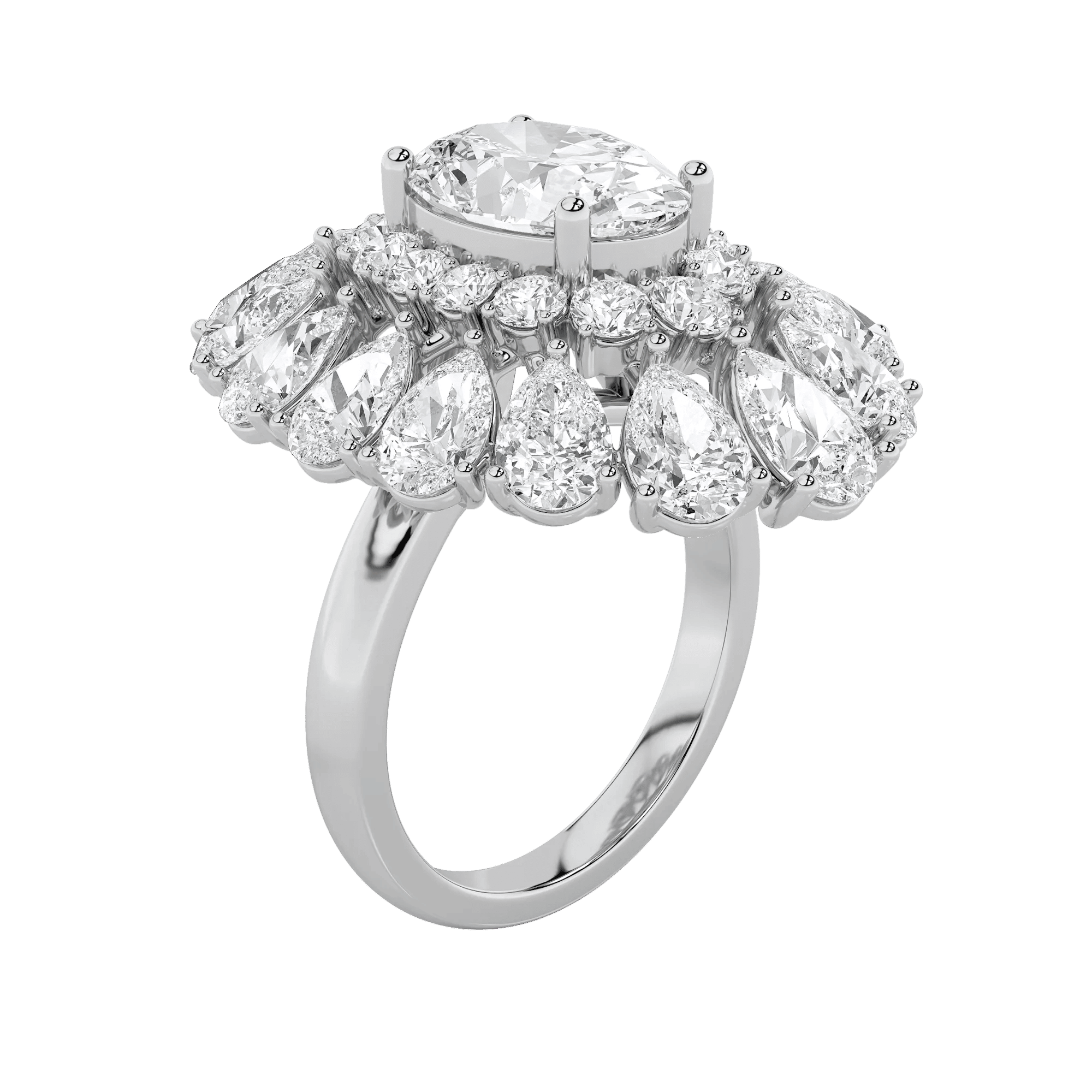 Floral Fusion Cocktail Ring 5