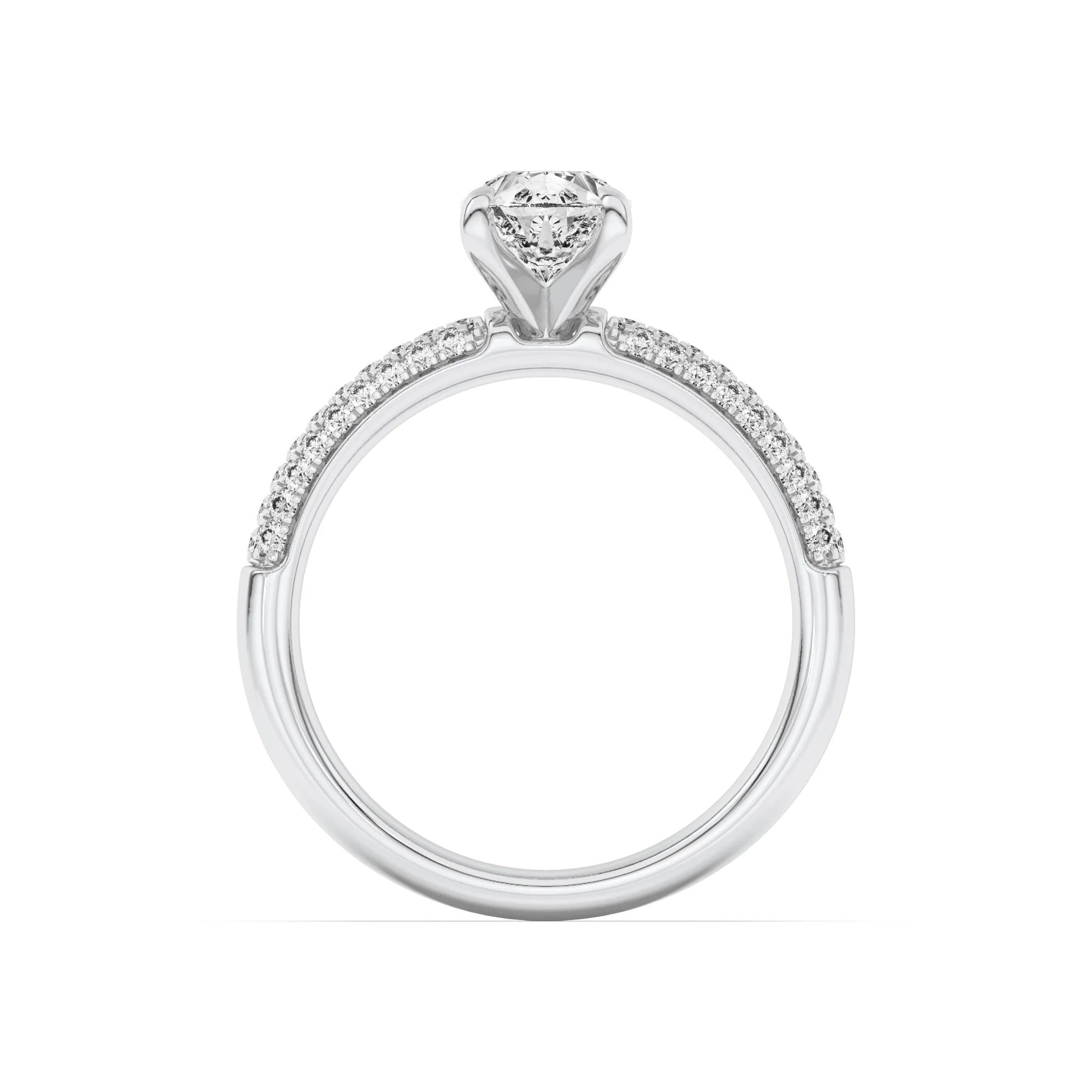 Radiant Round Pavé Ring 7