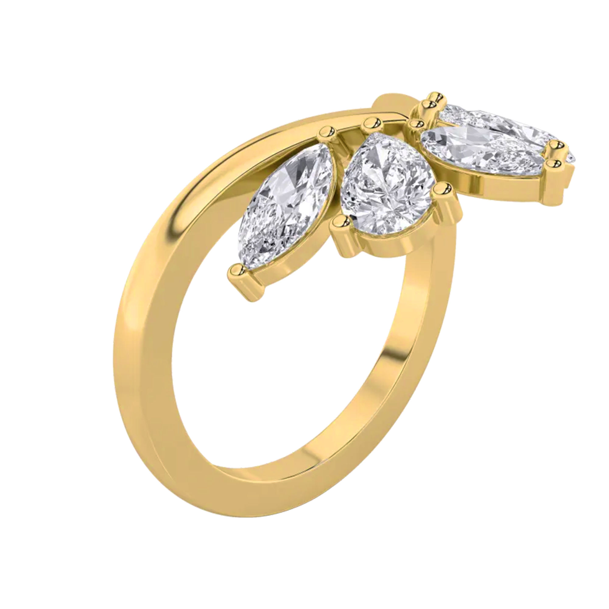 V-Curve 5 Stone Ring 1