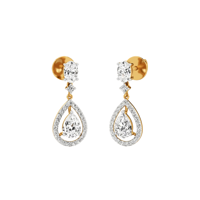 Celeste Drop Diamond Earrings