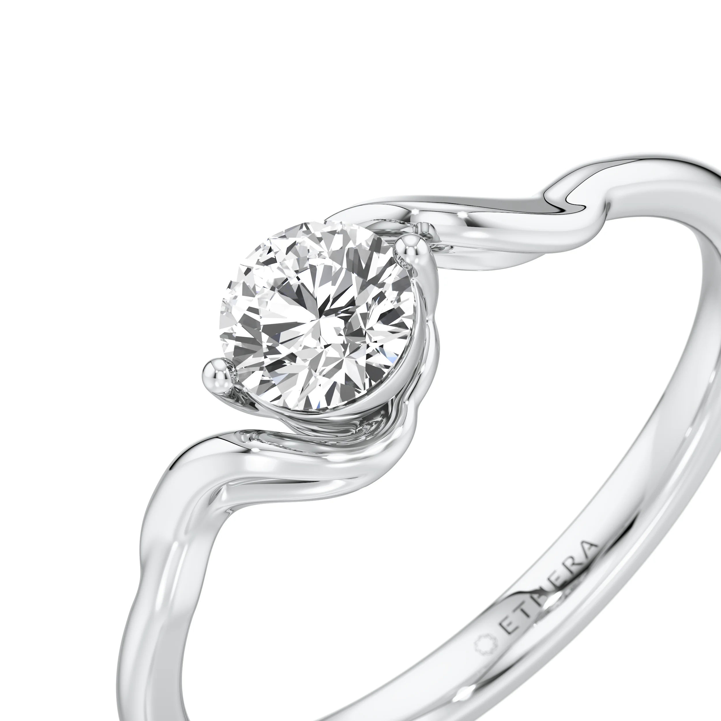 Sway Solitaire Ring 7