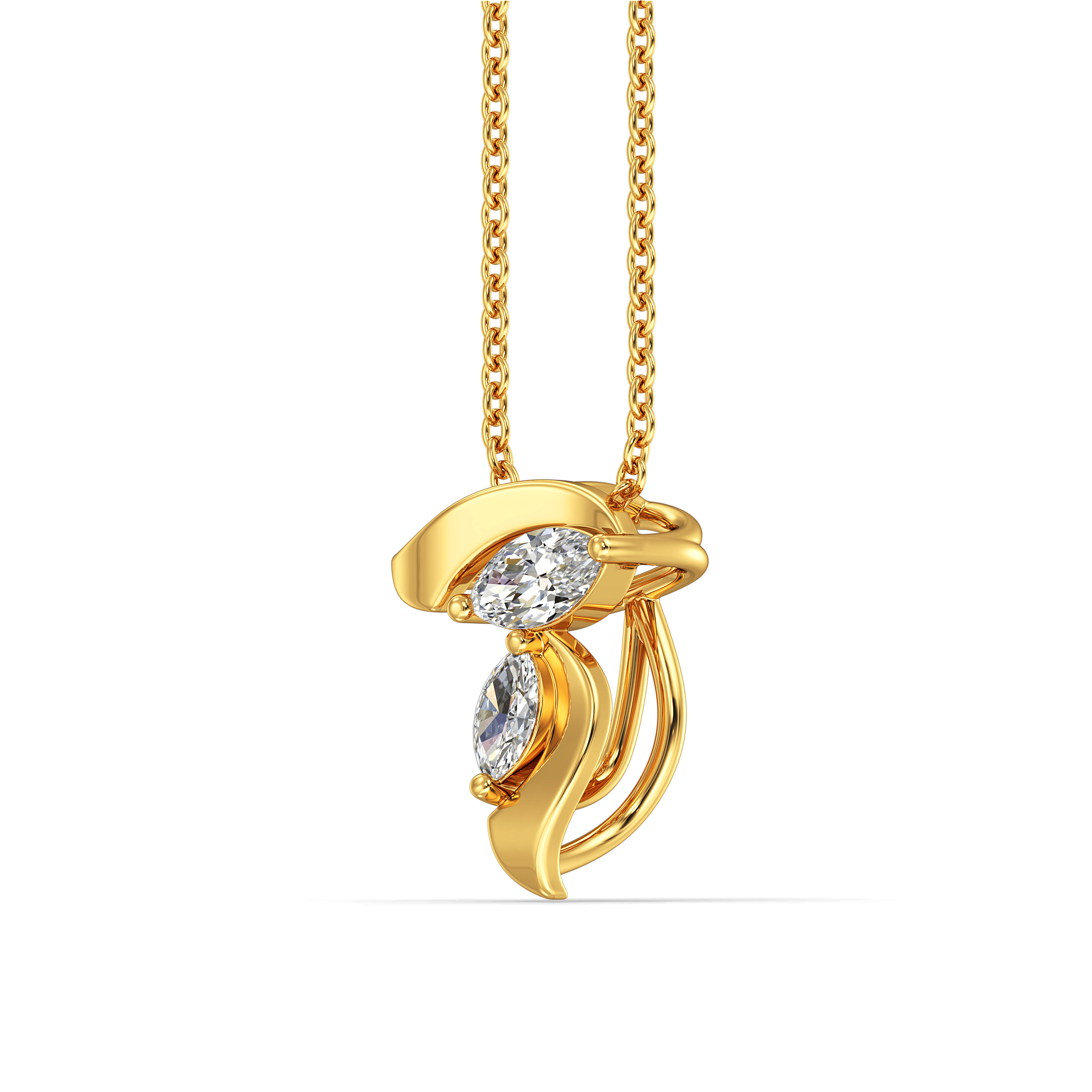 Sapphire Helix Ribbon Pendant 2