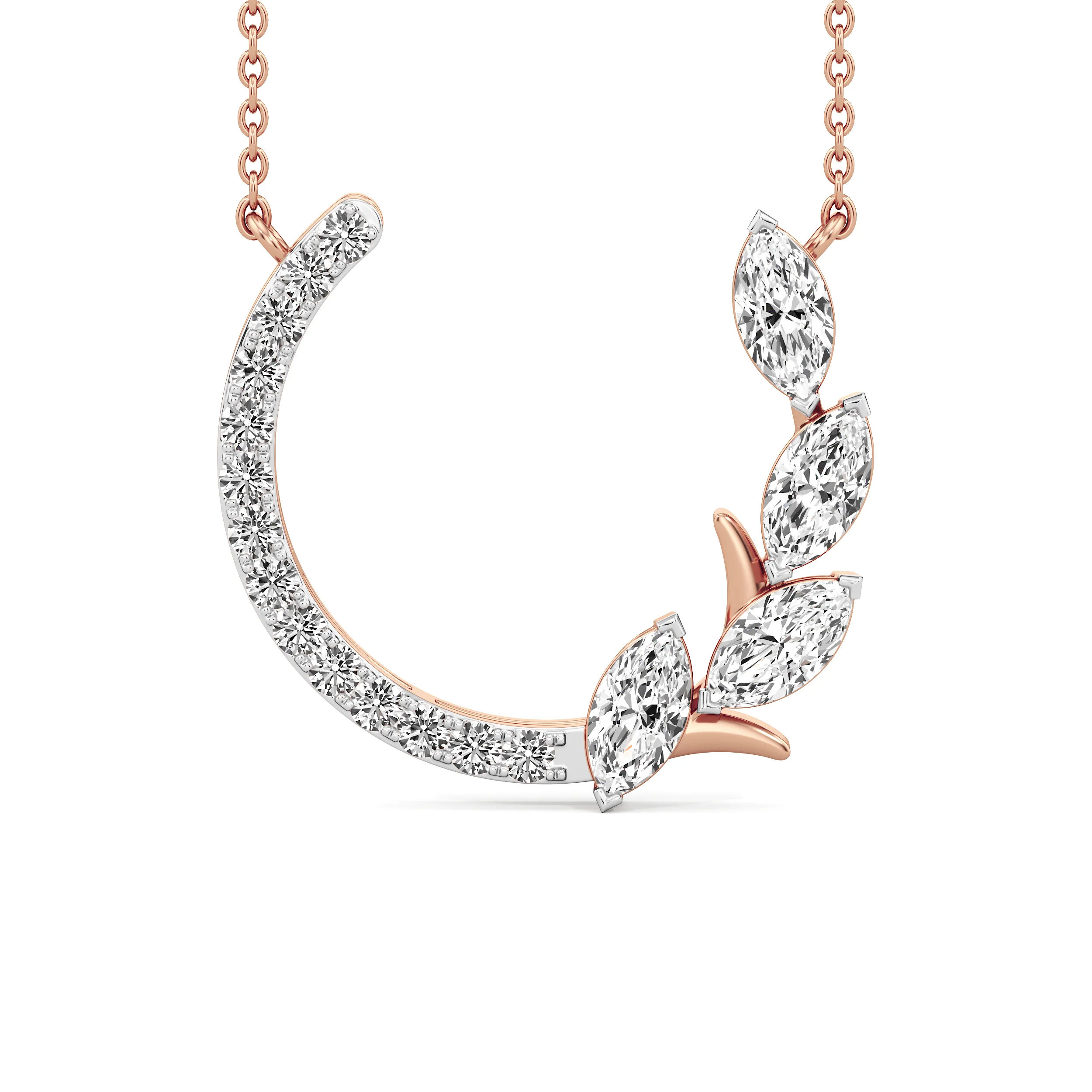 Laurel Crescent Necklet 8