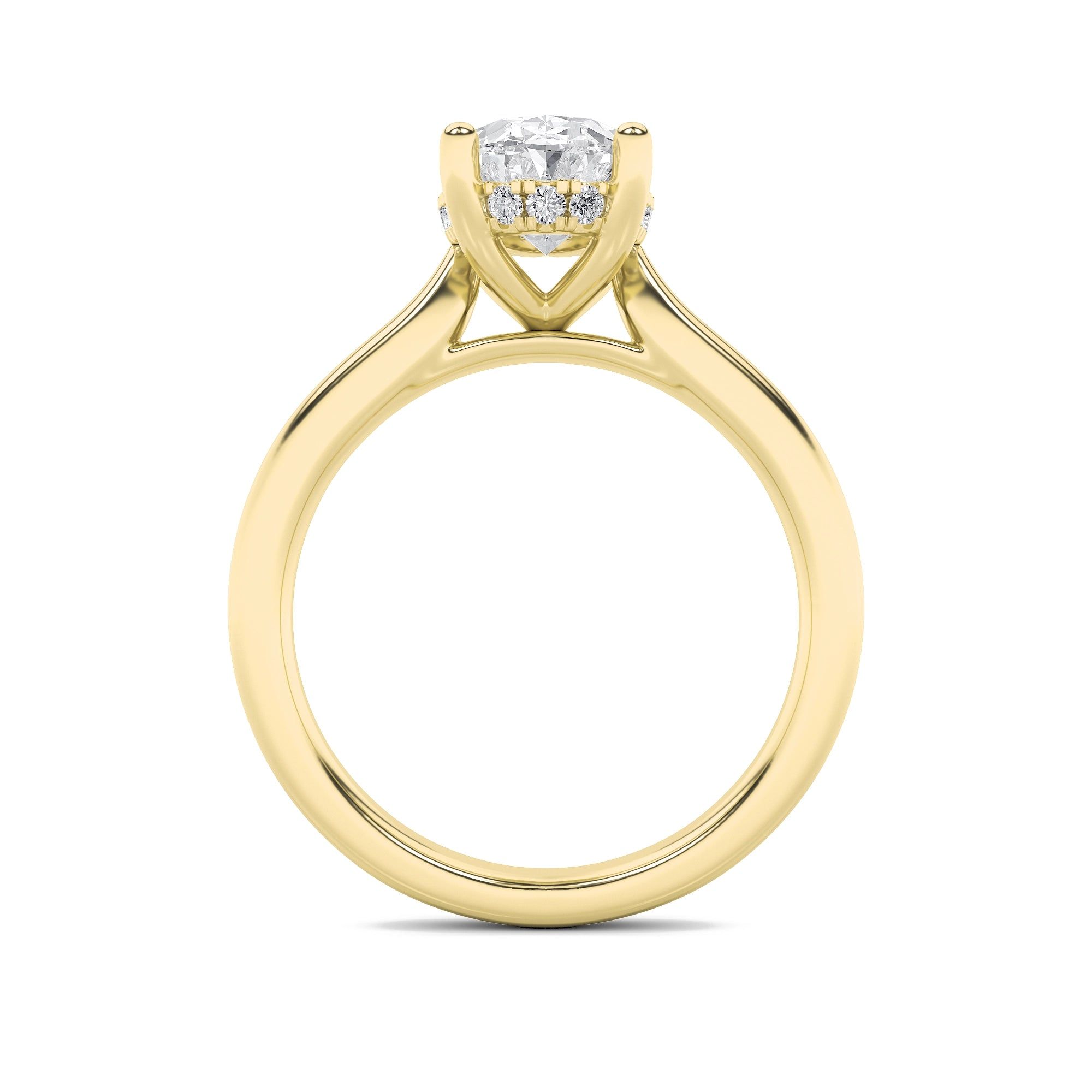 Oval Essence Solitaire Ring hover