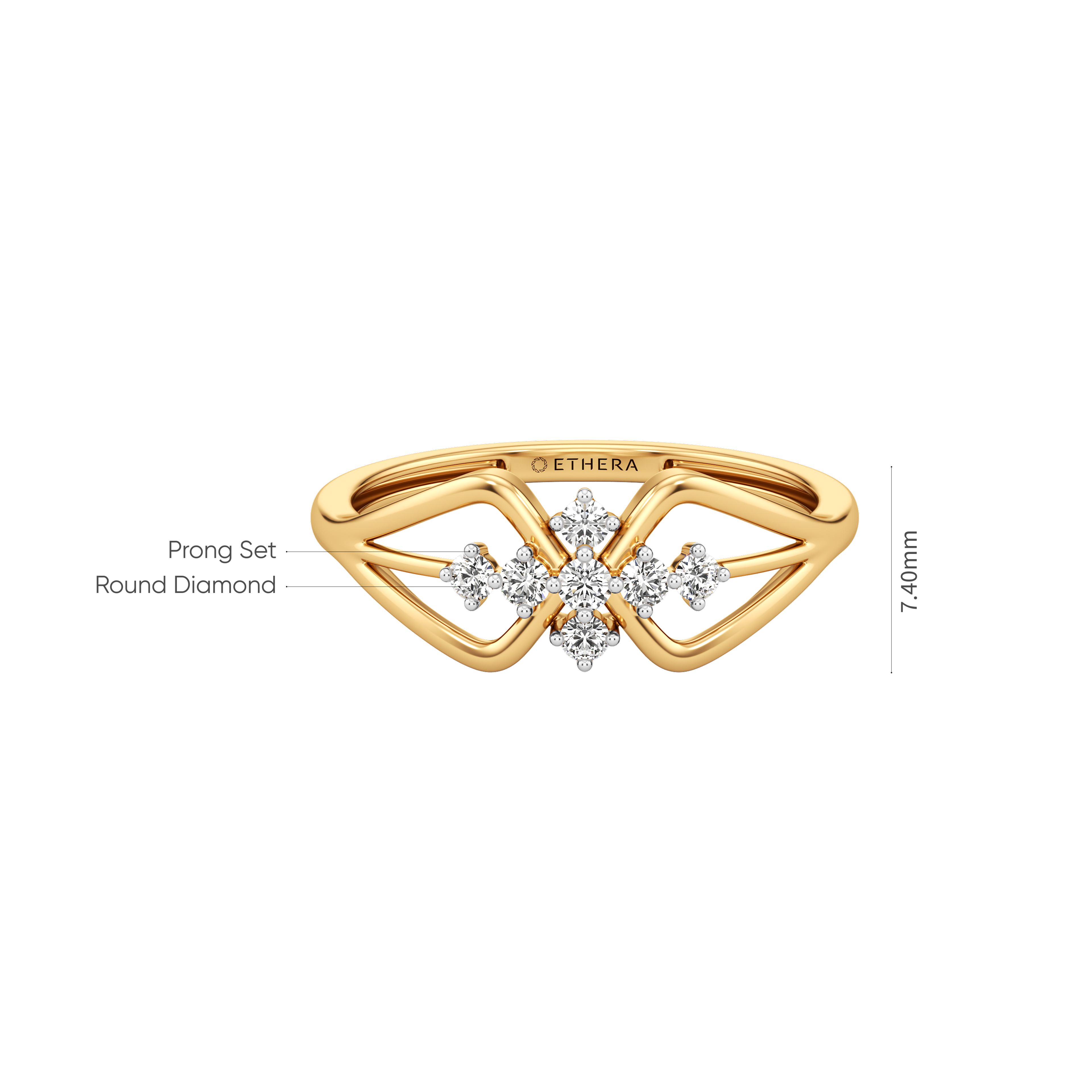 Petal Weave Diamond Ring 8
