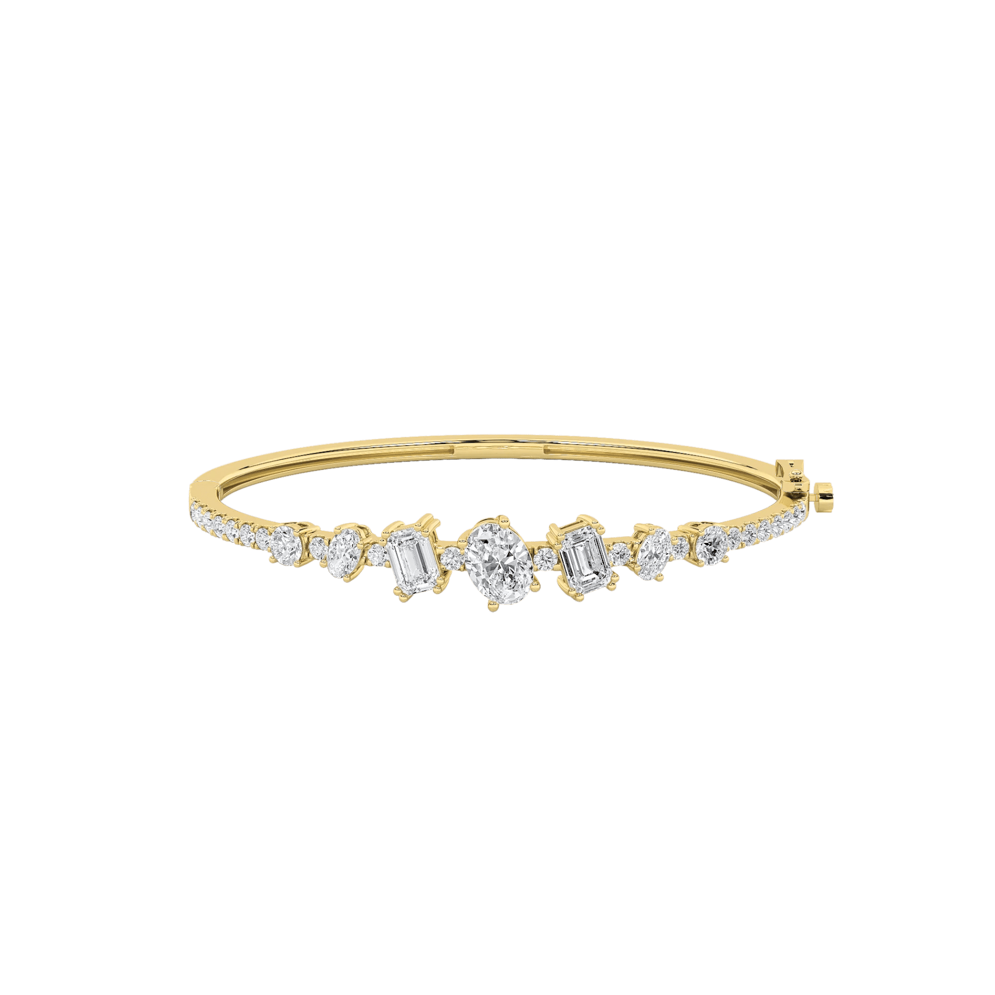 Celestial Radiance Oval Bangle 3